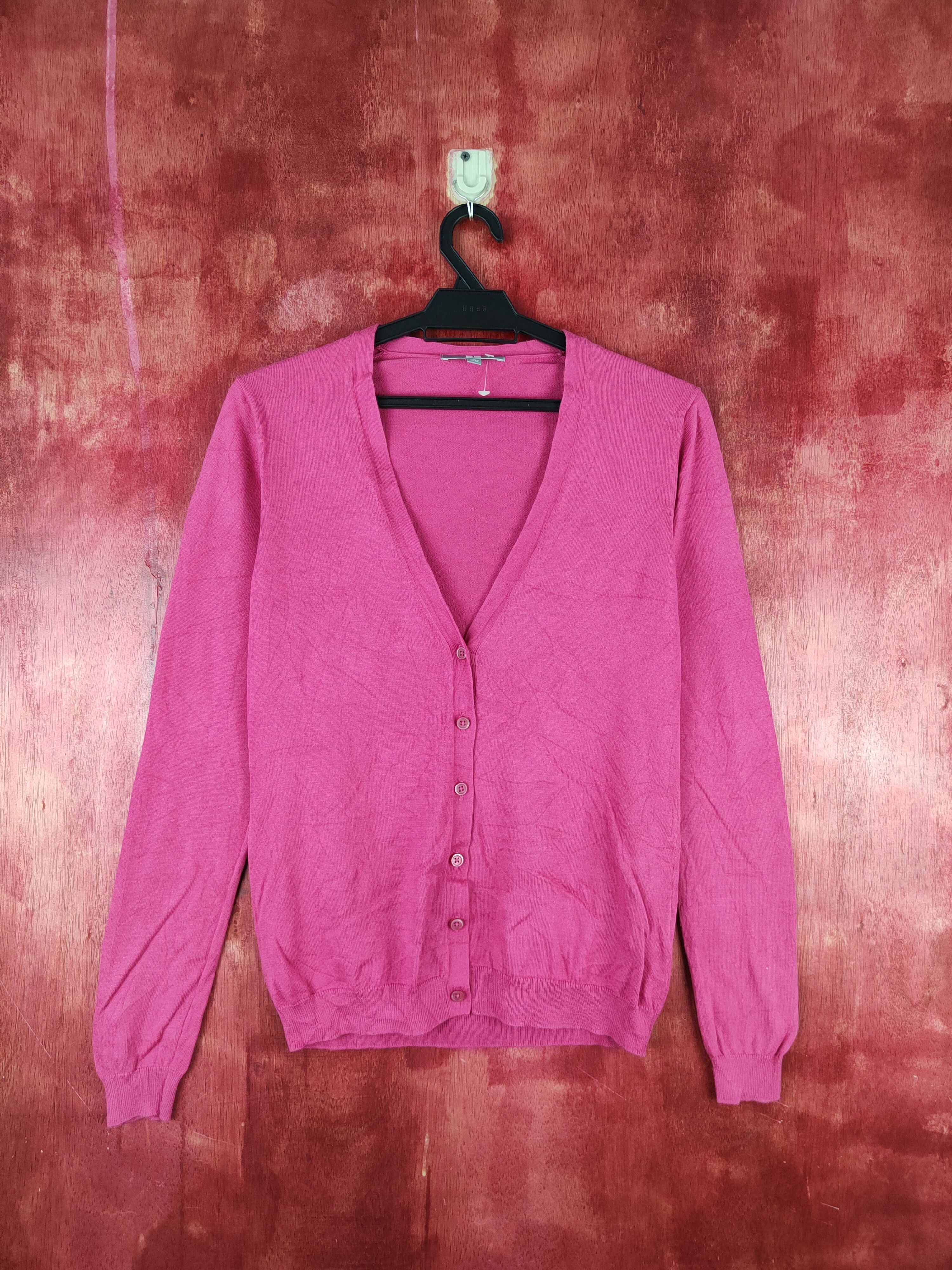 Japanese Brand Uniqlo Pink Cardigan japan vintage #S958 Size M / US 6-8 / IT 42-44 - 1 Thumbnail