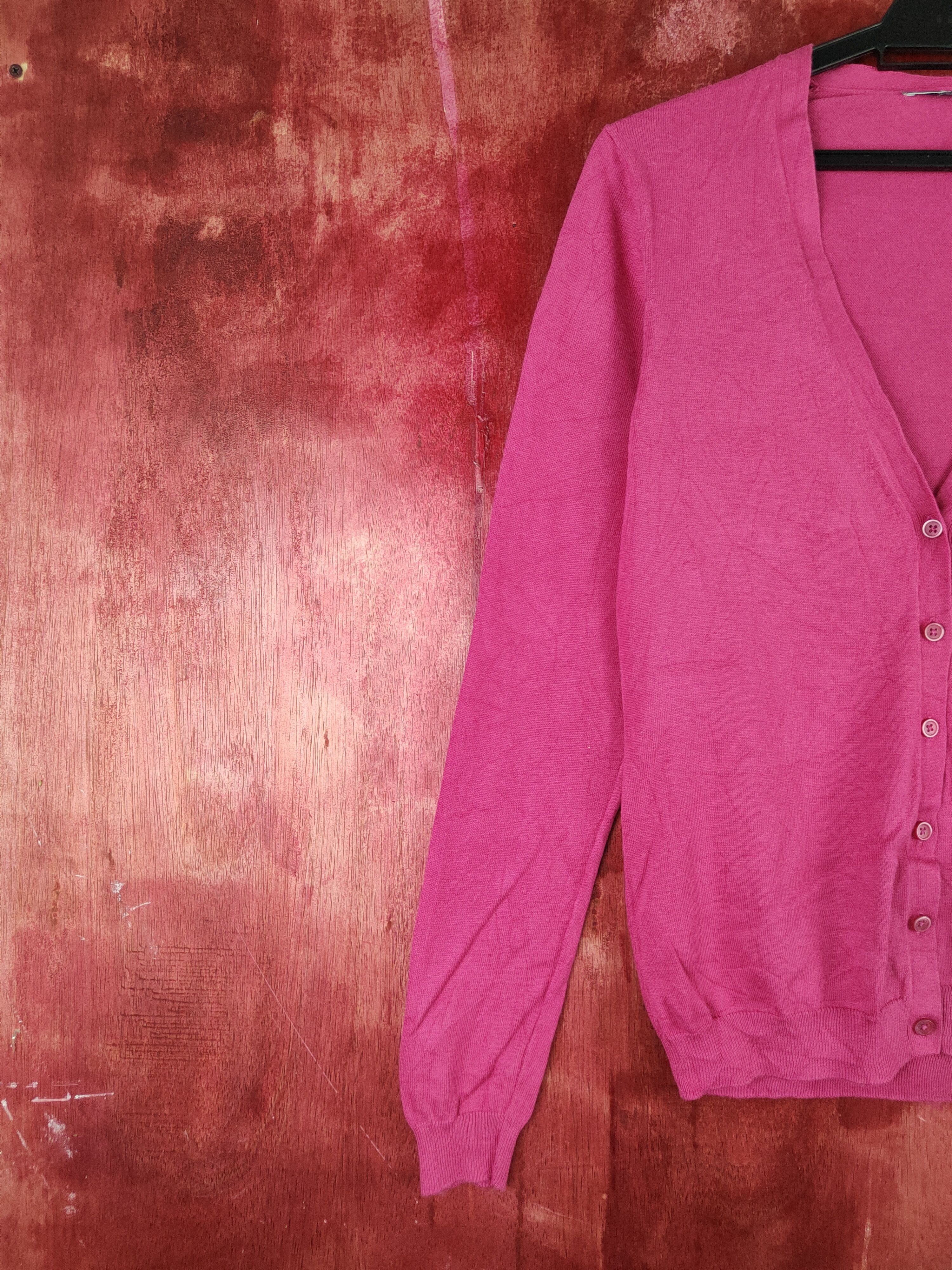 Japanese Brand Uniqlo Pink Cardigan japan vintage #S958 Size M / US 6-8 / IT 42-44 - 3 Thumbnail
