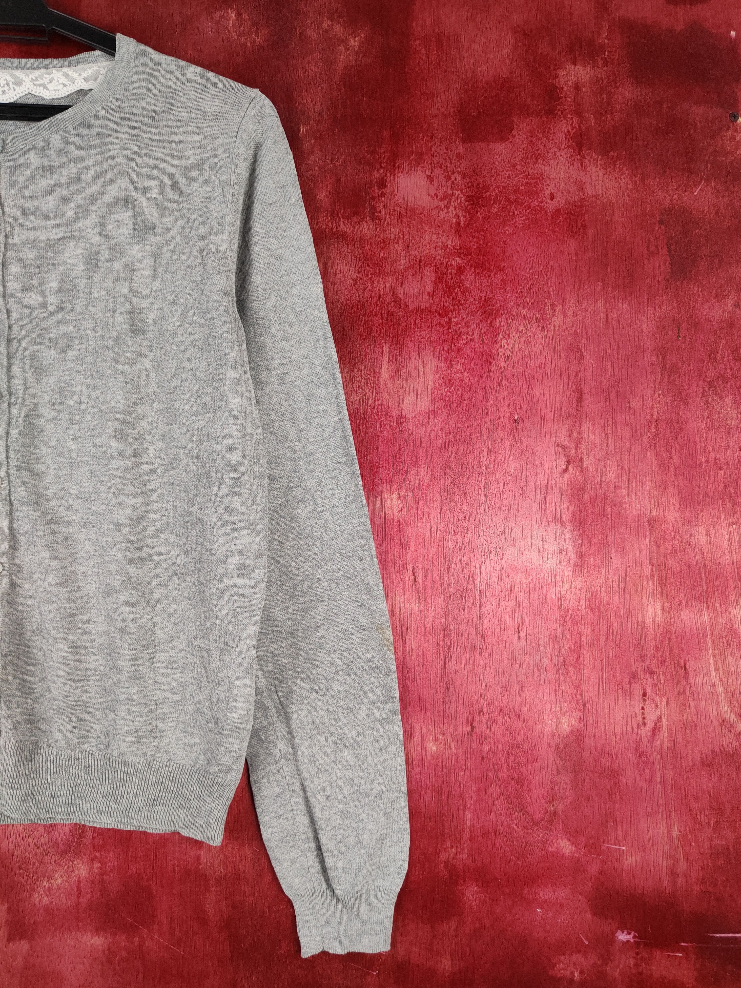 Japanese Brand Earth Music & Ecology Light Gray Cardigan #S960 Size M / US 6-8 / IT 42-44 - 6 Thumbnail