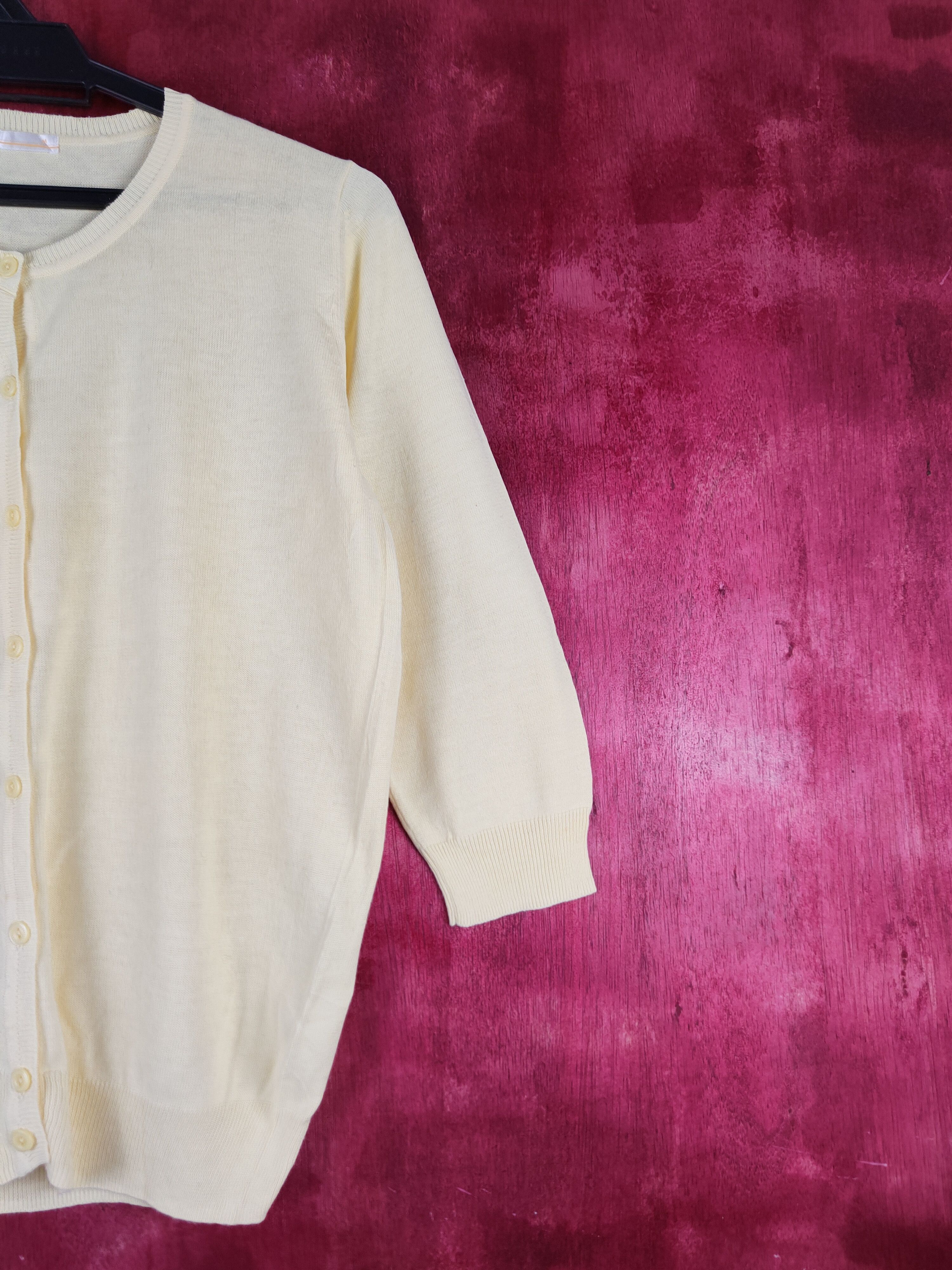 Japanese Brand Uniqlo Yellow Cardigan japan vintage thin #S961 Size M / US 6-8 / IT 42-44 - 5 Thumbnail
