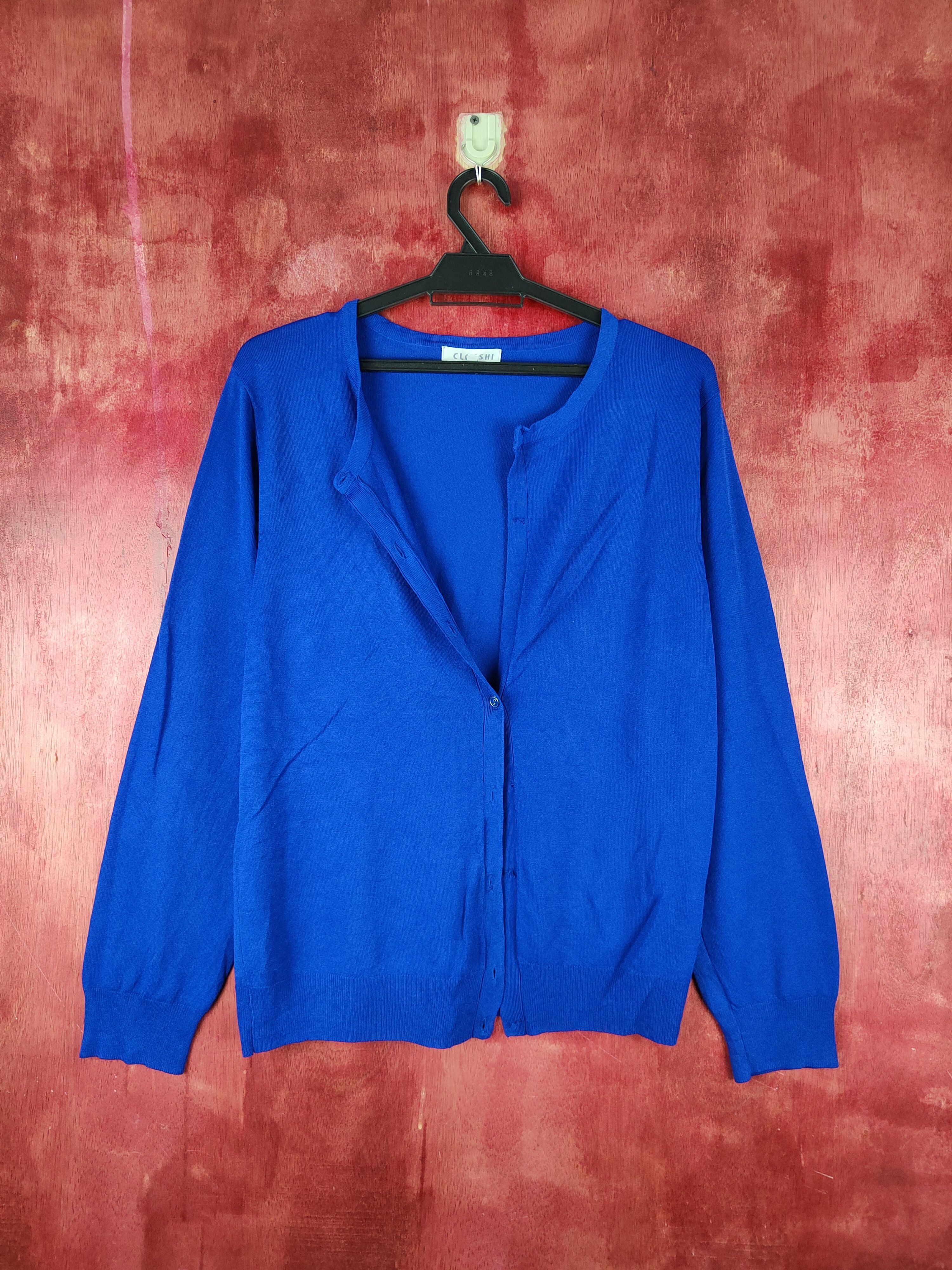 Japanese Brand Closshi Blue Cardigan knitwear japan #S963 Size L / US 10 / IT 46 - 1 Thumbnail