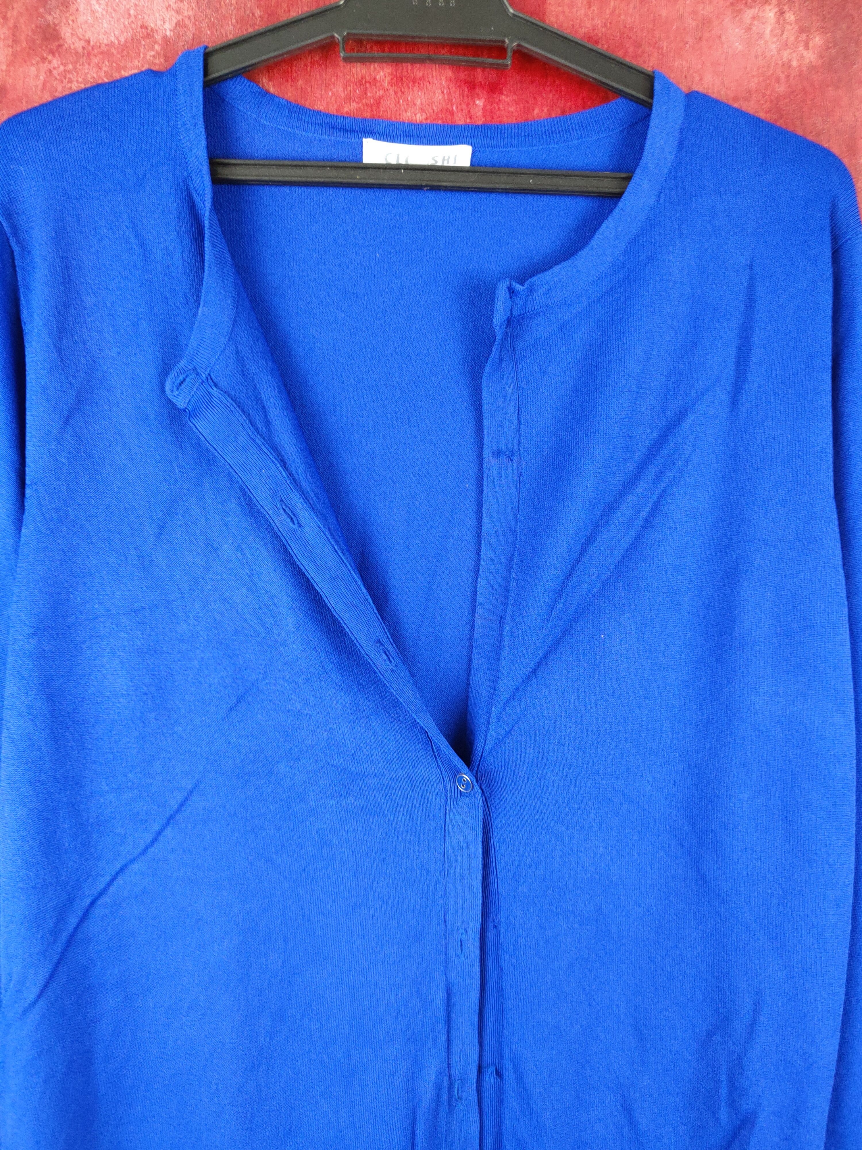 Japanese Brand Closshi Blue Cardigan knitwear japan #S963 Size L / US 10 / IT 46 - 4 Thumbnail