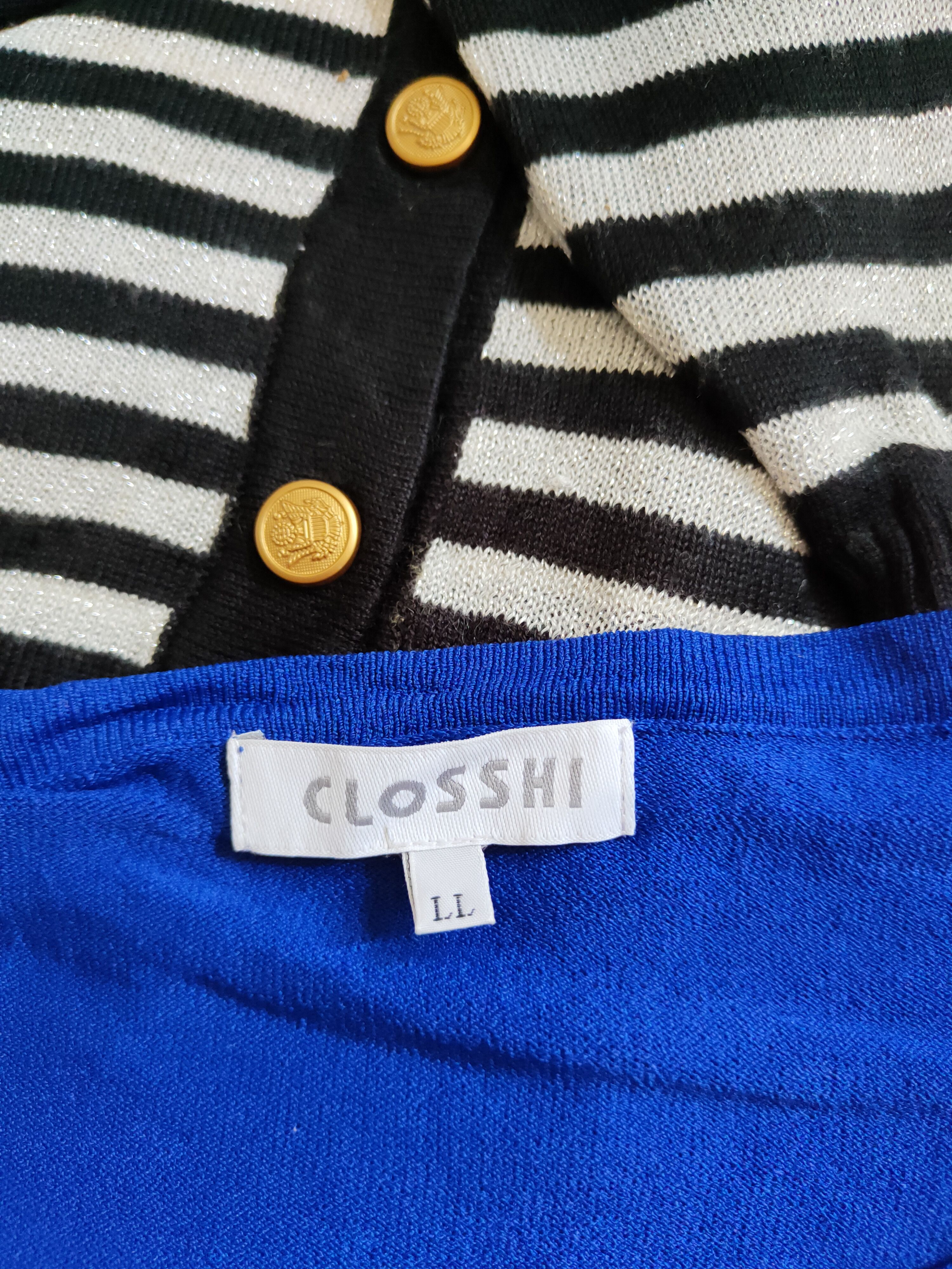 Japanese Brand Closshi Blue Cardigan knitwear japan #S963 Size L / US 10 / IT 46 - 13 Thumbnail