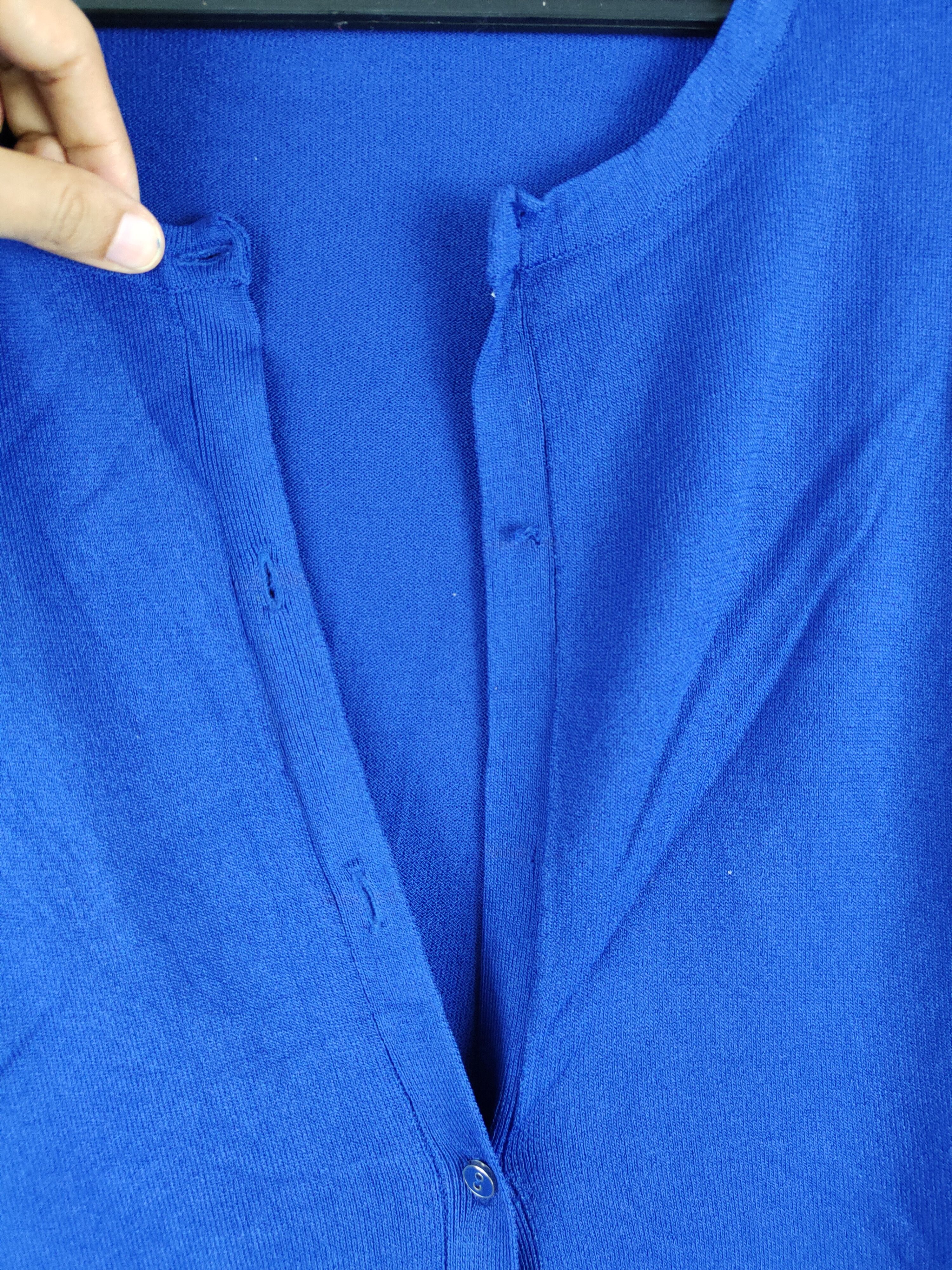 Japanese Brand Closshi Blue Cardigan knitwear japan #S963 Size L / US 10 / IT 46 - 3 Thumbnail