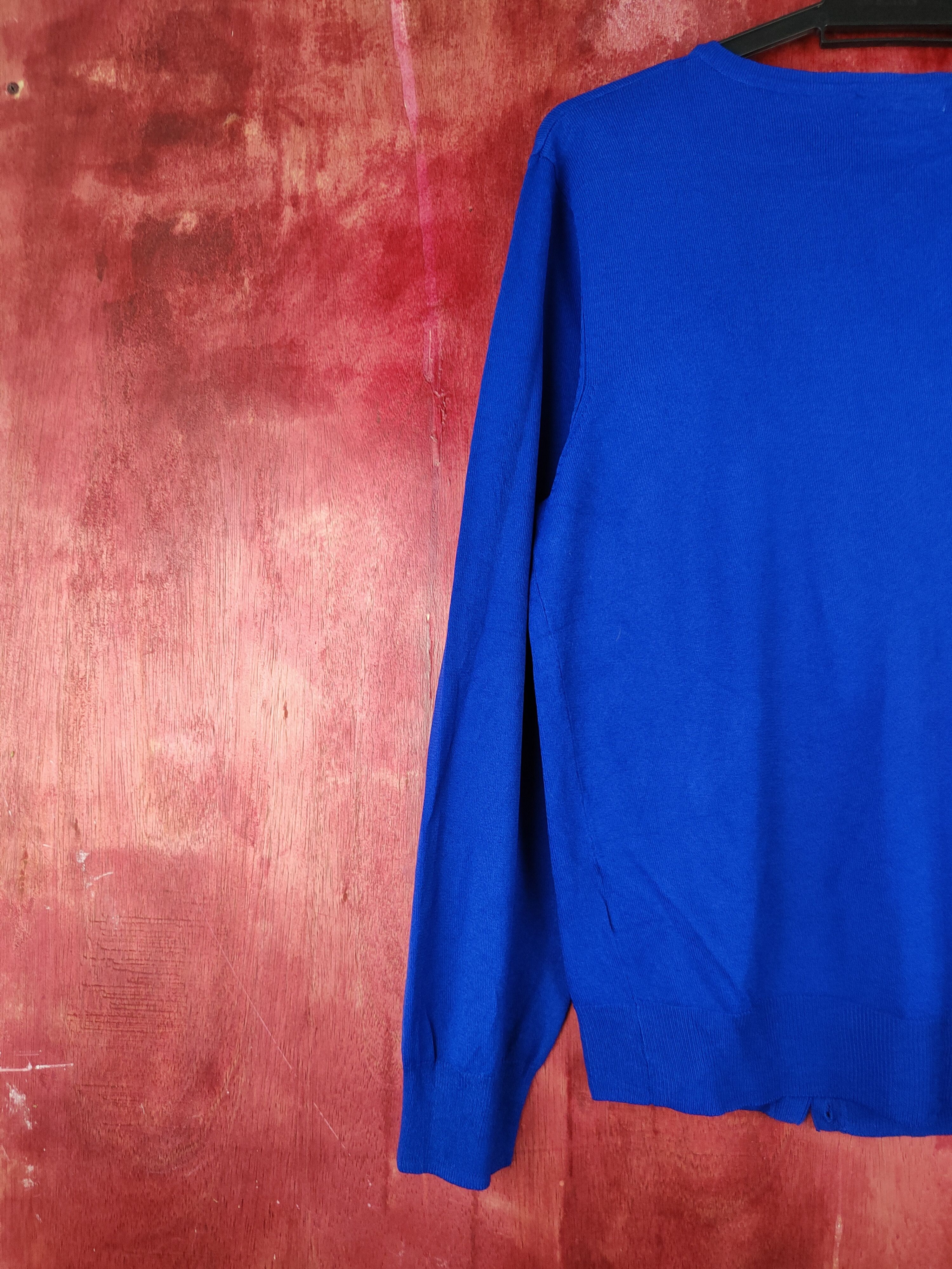 Japanese Brand Closshi Blue Cardigan knitwear japan #S963 Size L / US 10 / IT 46 - 10 Thumbnail