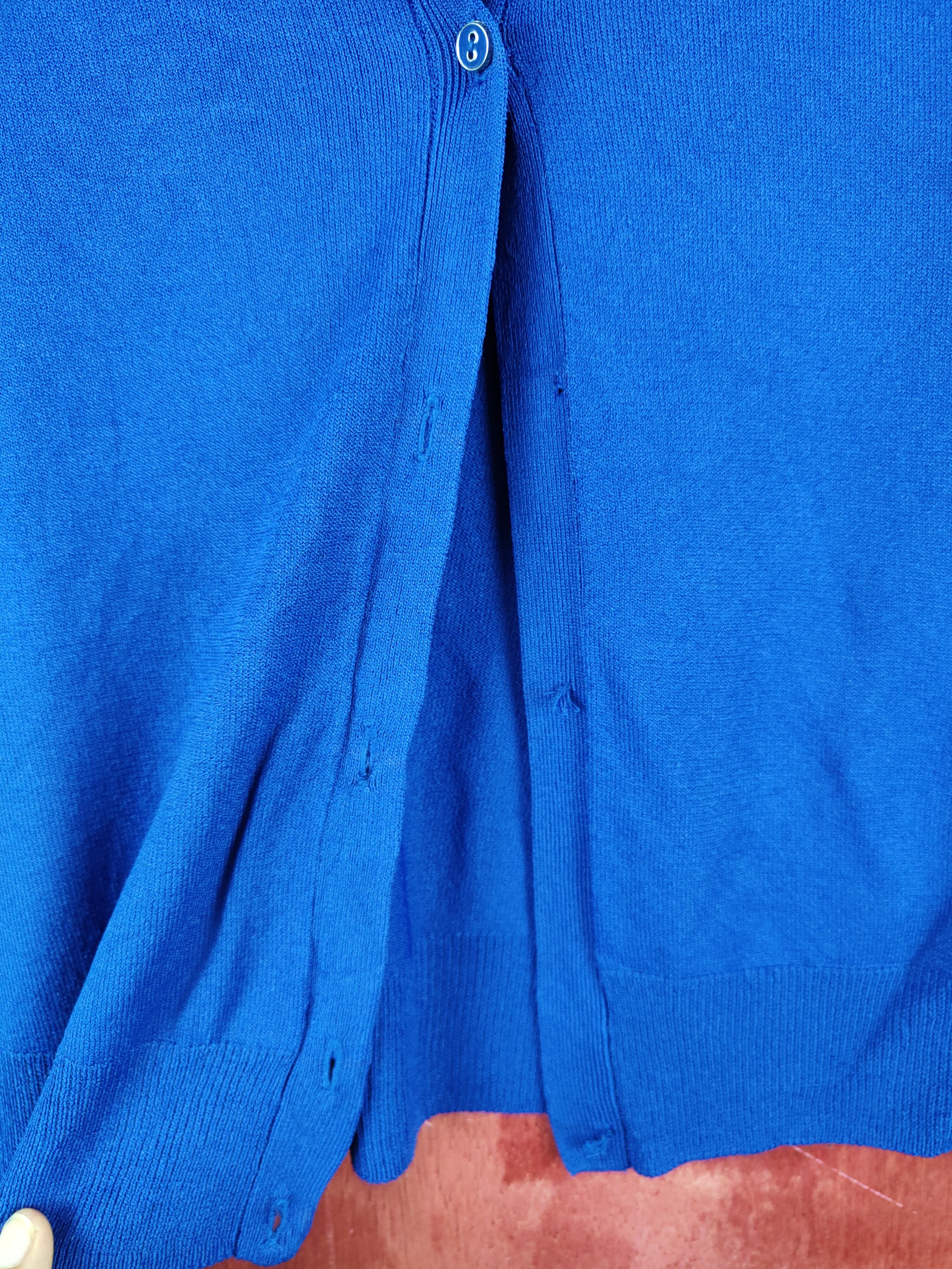 Japanese Brand Closshi Blue Cardigan knitwear japan #S963 Size L / US 10 / IT 46 - 2 Thumbnail