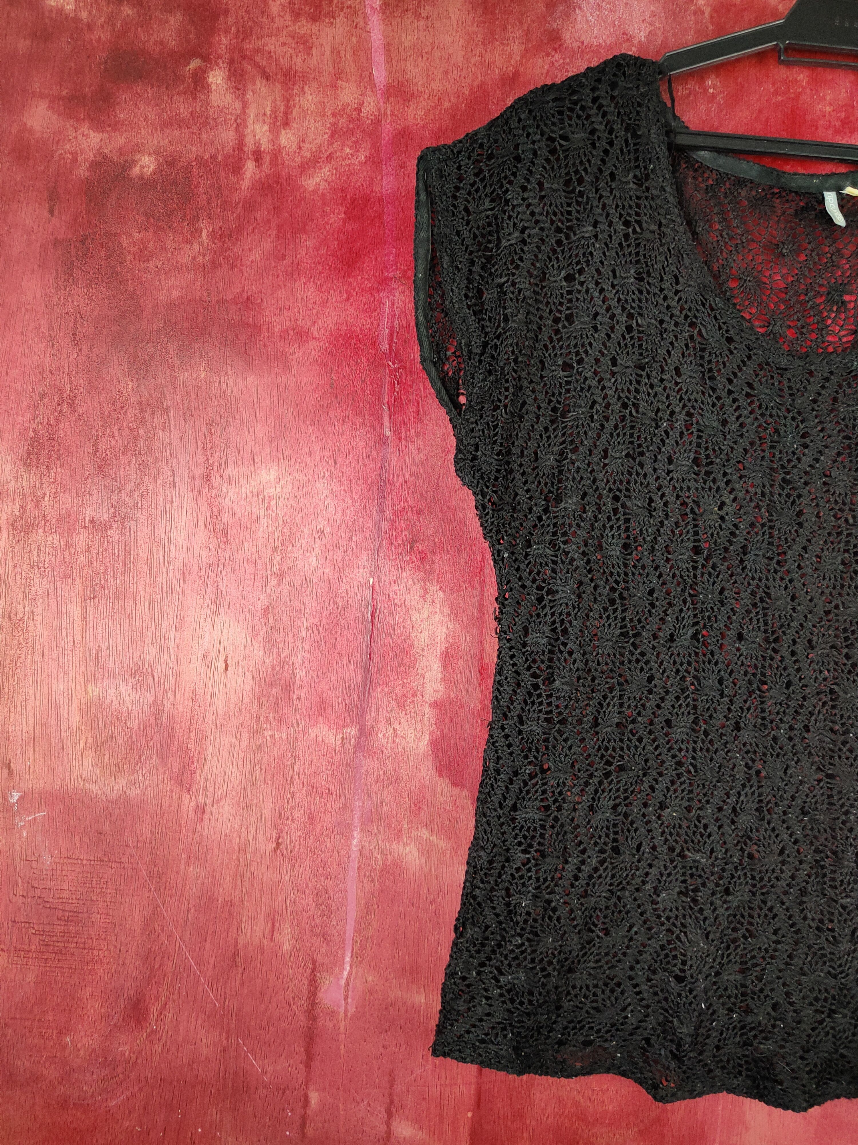 Japanese Brand × Rip Curl Rip Curl Black Crochet Meshnet Knitwear #S969 Size L / US 10 / IT 46 - 3 Thumbnail