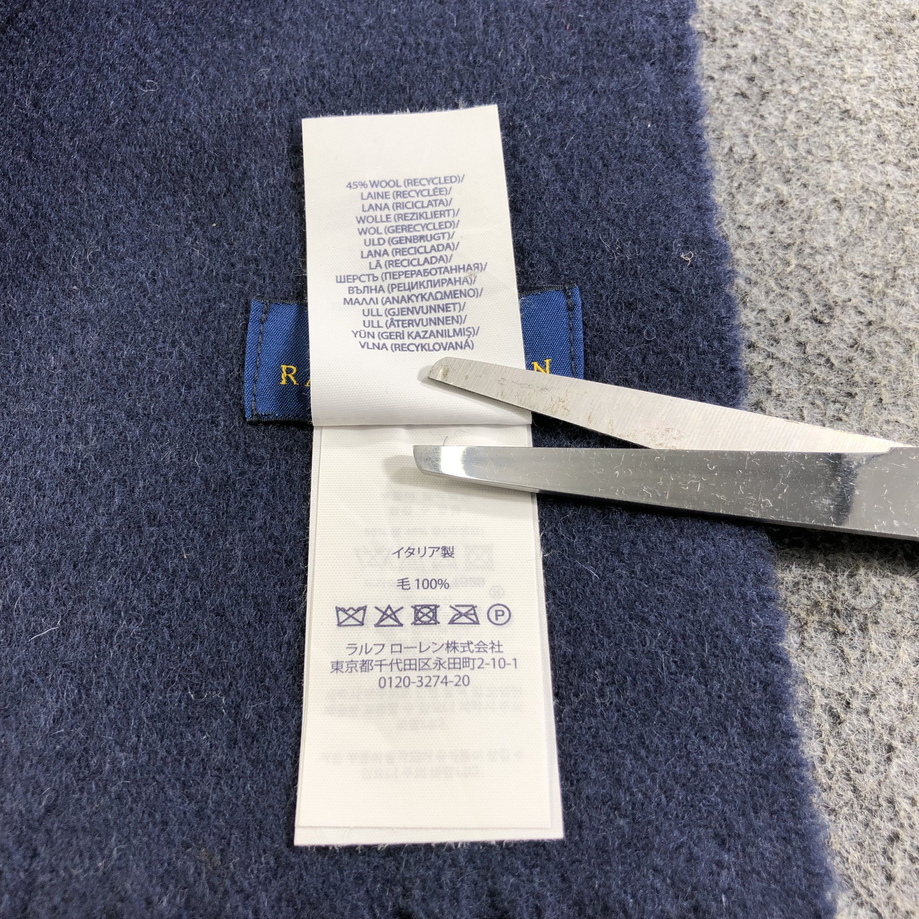 Polo Ralph Lauren Polo Ralph Lauren Made in Italy Wool Scarf Muffler V2047 Size ONE SIZE - 6 Thumbnail