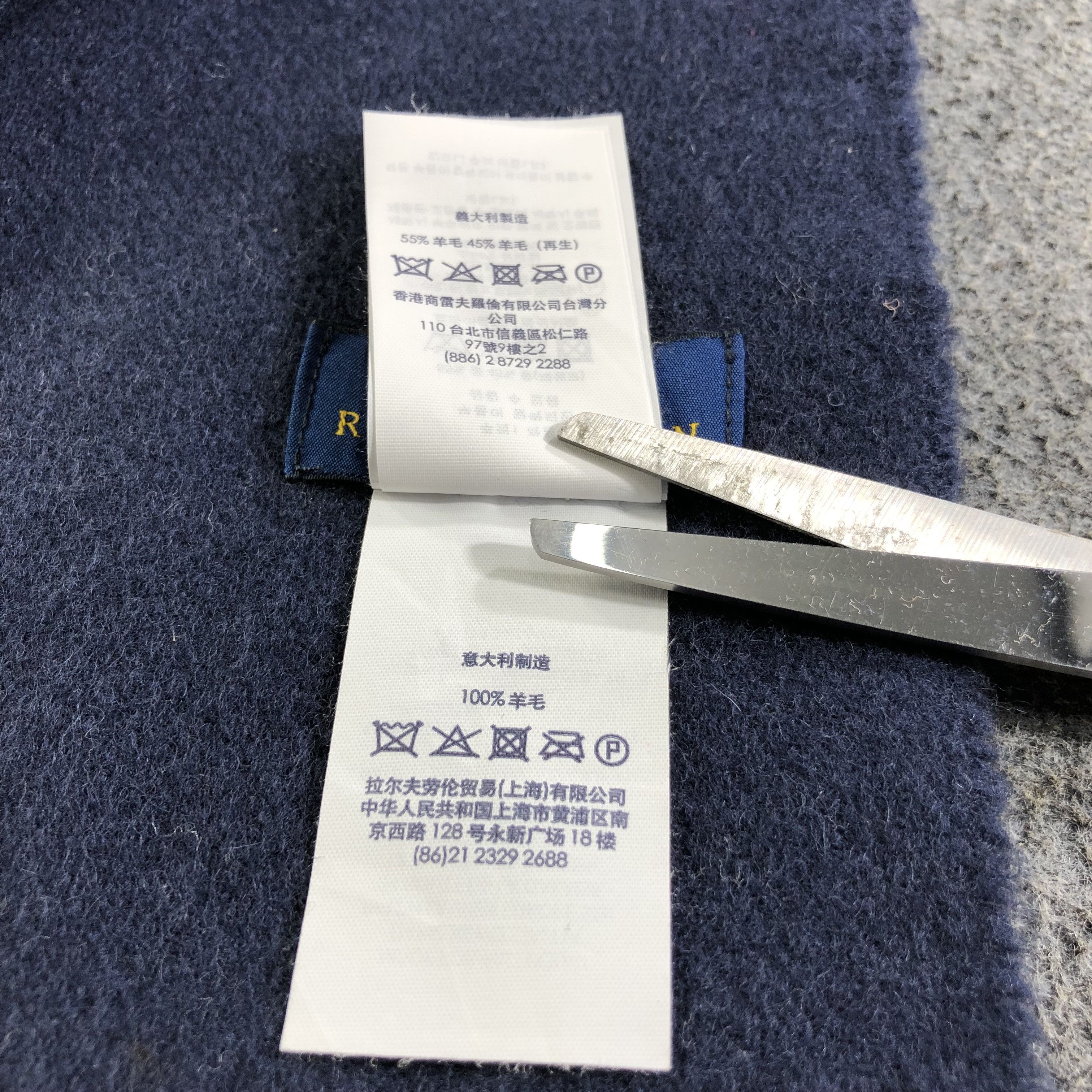 Polo Ralph Lauren Polo Ralph Lauren Made in Italy Wool Scarf Muffler V2047 Size ONE SIZE - 8 Thumbnail