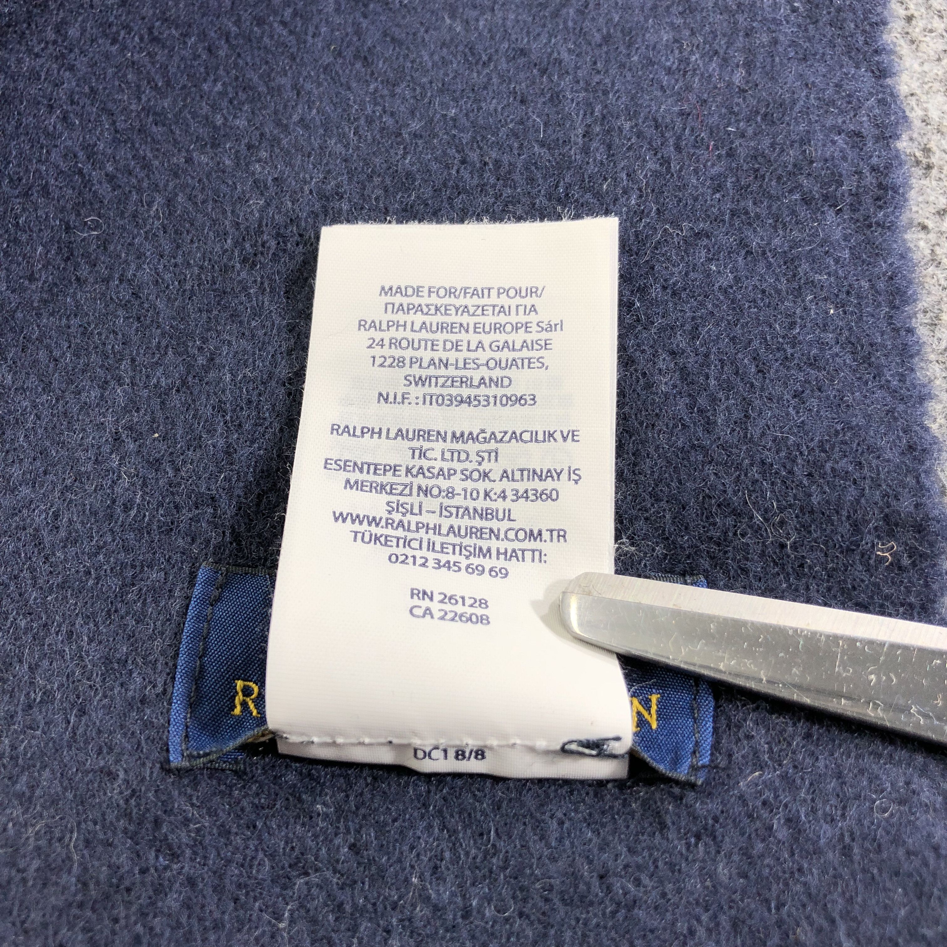 Polo Ralph Lauren Polo Ralph Lauren Made in Italy Wool Scarf Muffler V2047 Size ONE SIZE - 9 Thumbnail