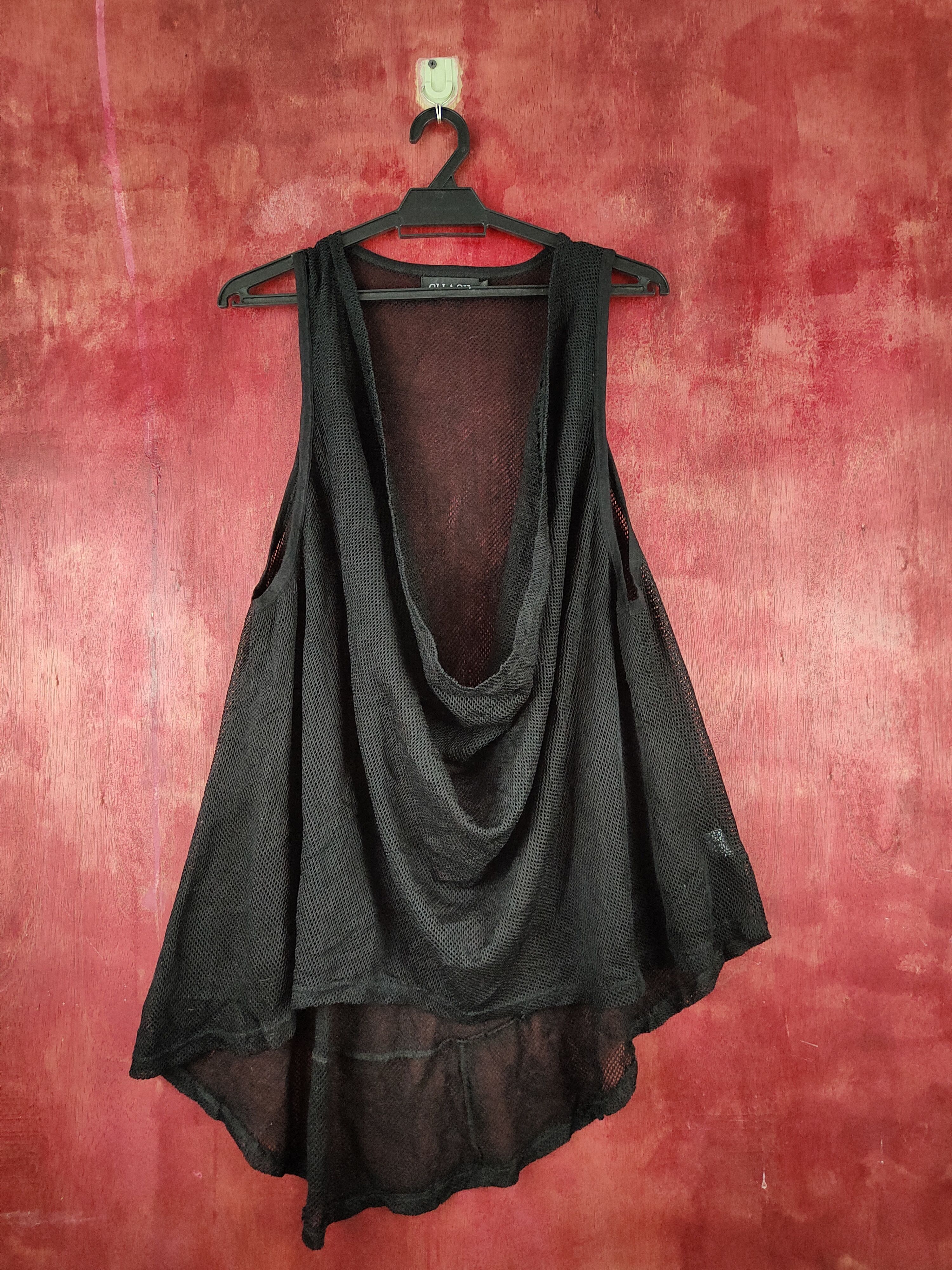 Japanese Brand Olla Oh Black Crochet Meshnet Sleeveless Blouses #S987 Size M / US 6-8 / IT 42-44 - 1 Thumbnail