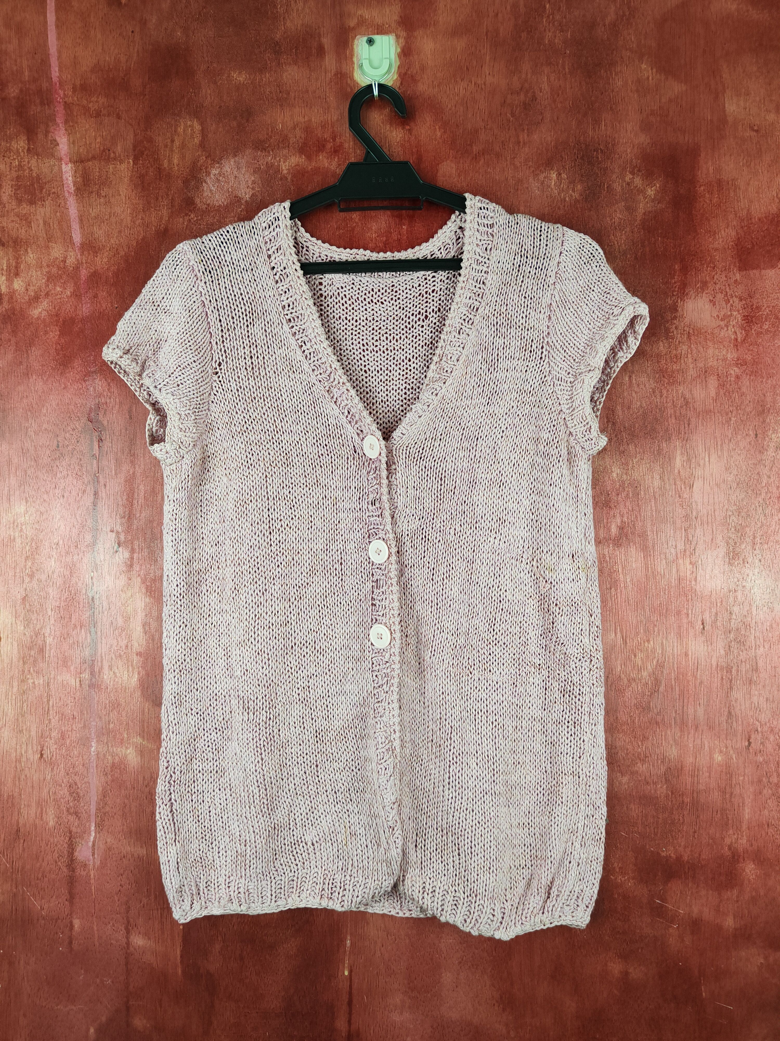Vintage Japan vintage Crochet Meshnet Knitwear shirt #S1001 Size S / US 4 / IT 40 - 1 Thumbnail