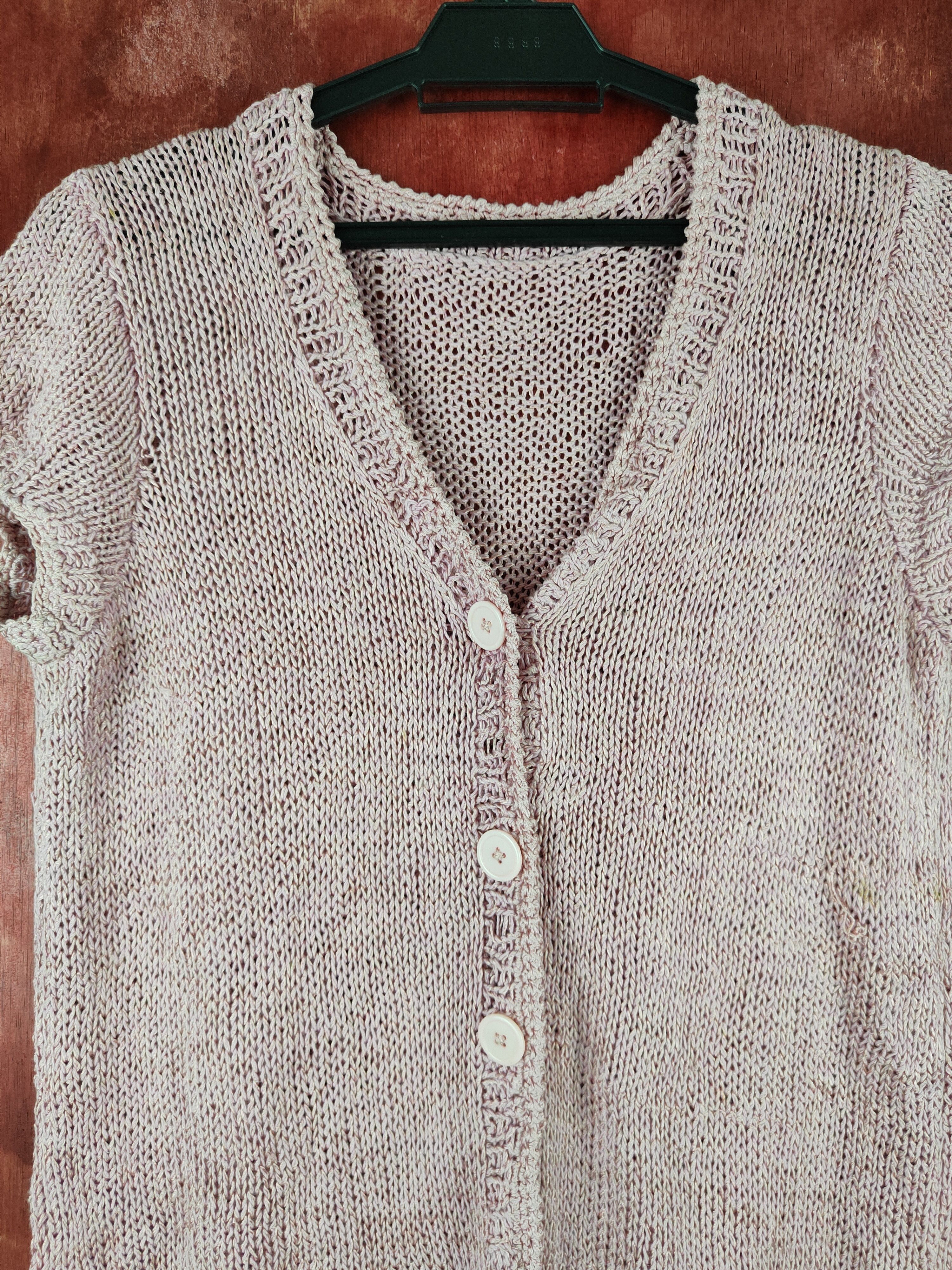Vintage Japan vintage Crochet Meshnet Knitwear shirt #S1001 Size S / US 4 / IT 40 - 2 Thumbnail