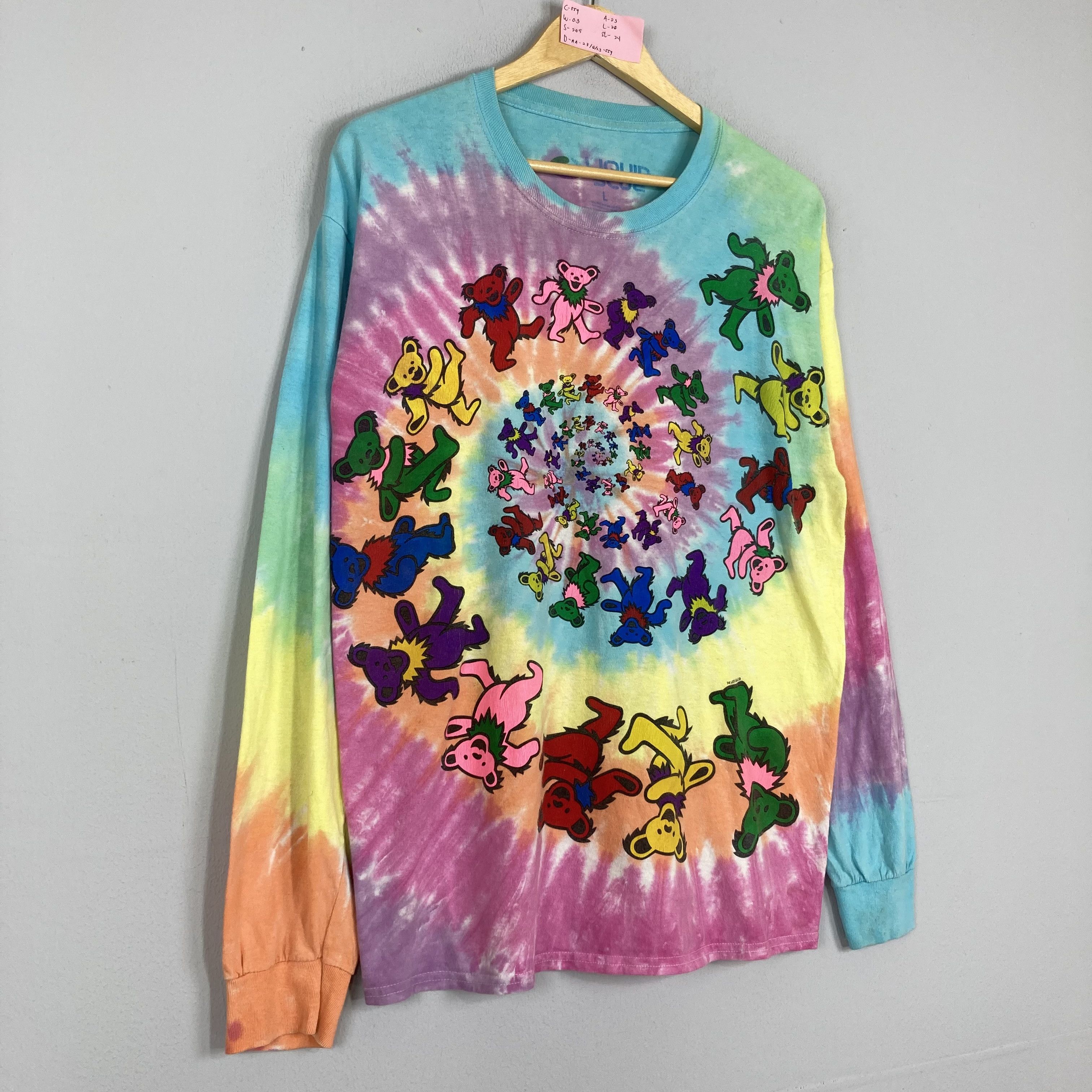 Band Tees Vintage 90s GRATEFUL DEAD Band Tie Dye Long Sleeve T-Shirt Size L / US 10 / IT 46 - 2 Thumbnail
