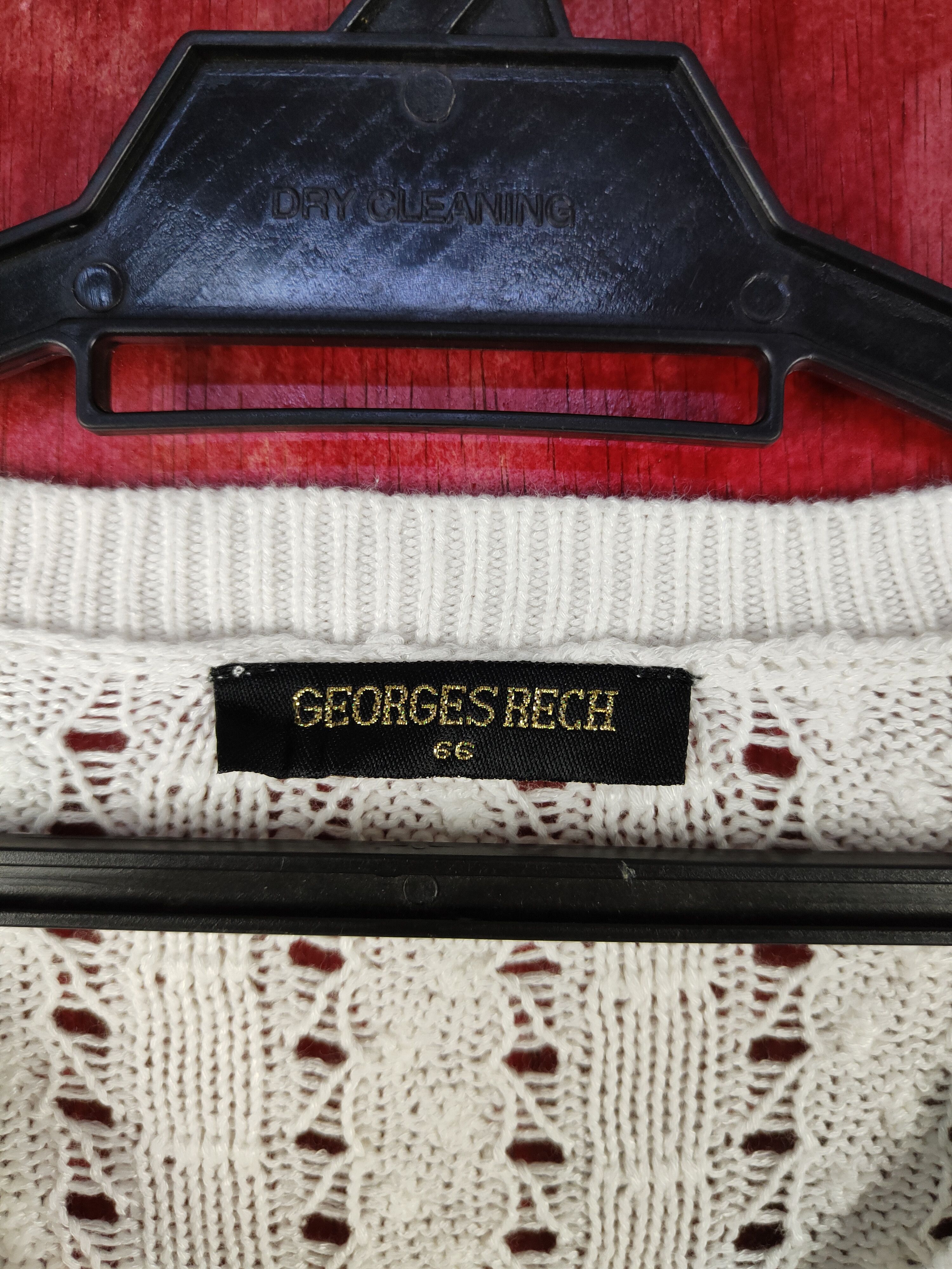 Homespun Knitwear Georges Rech White Crochet Meshnet Knitwear Cardigan #S1023 Size M / US 6-8 / IT 42-44 - 8 Thumbnail