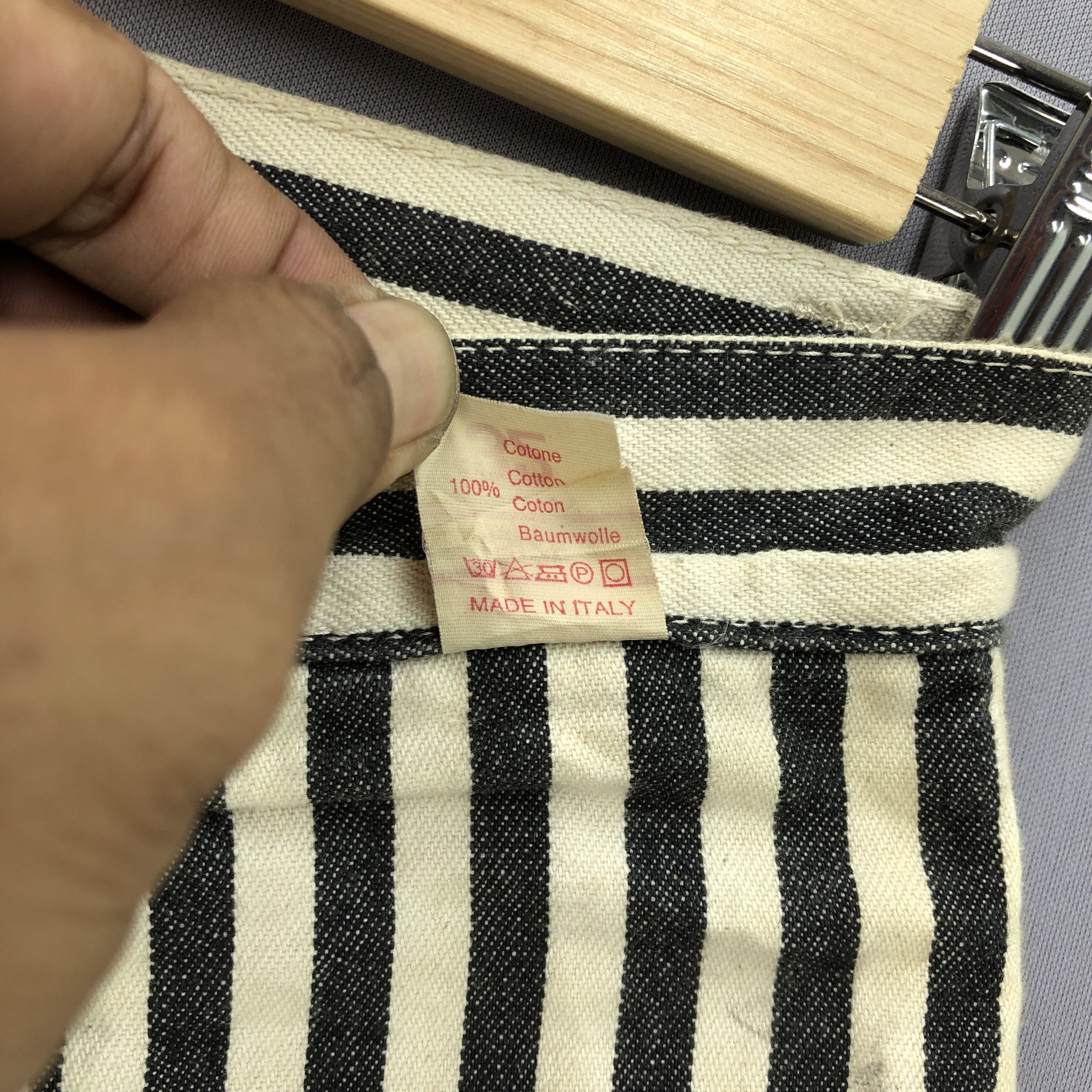 Vintage Vintage Country People Jeans Stripe Prison Denim Pants Size 28" / US 6 / IT 42 - 9 Thumbnail