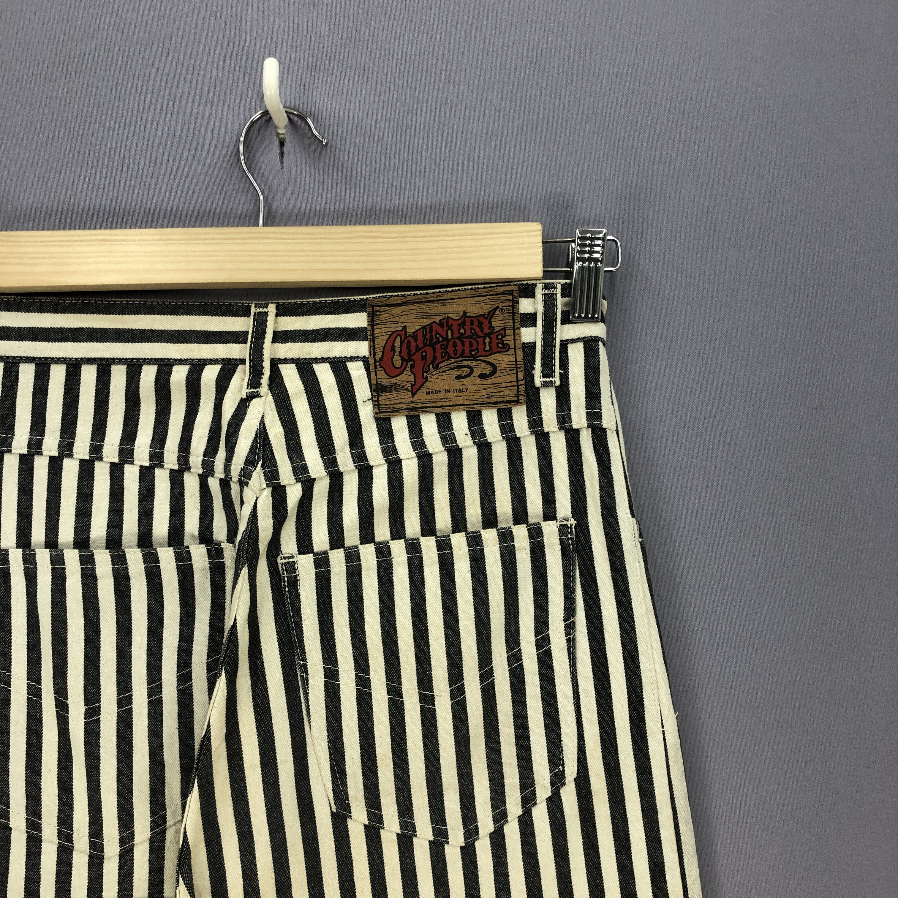 Vintage Vintage Country People Jeans Stripe Prison Denim Pants Size 28" / US 6 / IT 42 - 5 Thumbnail