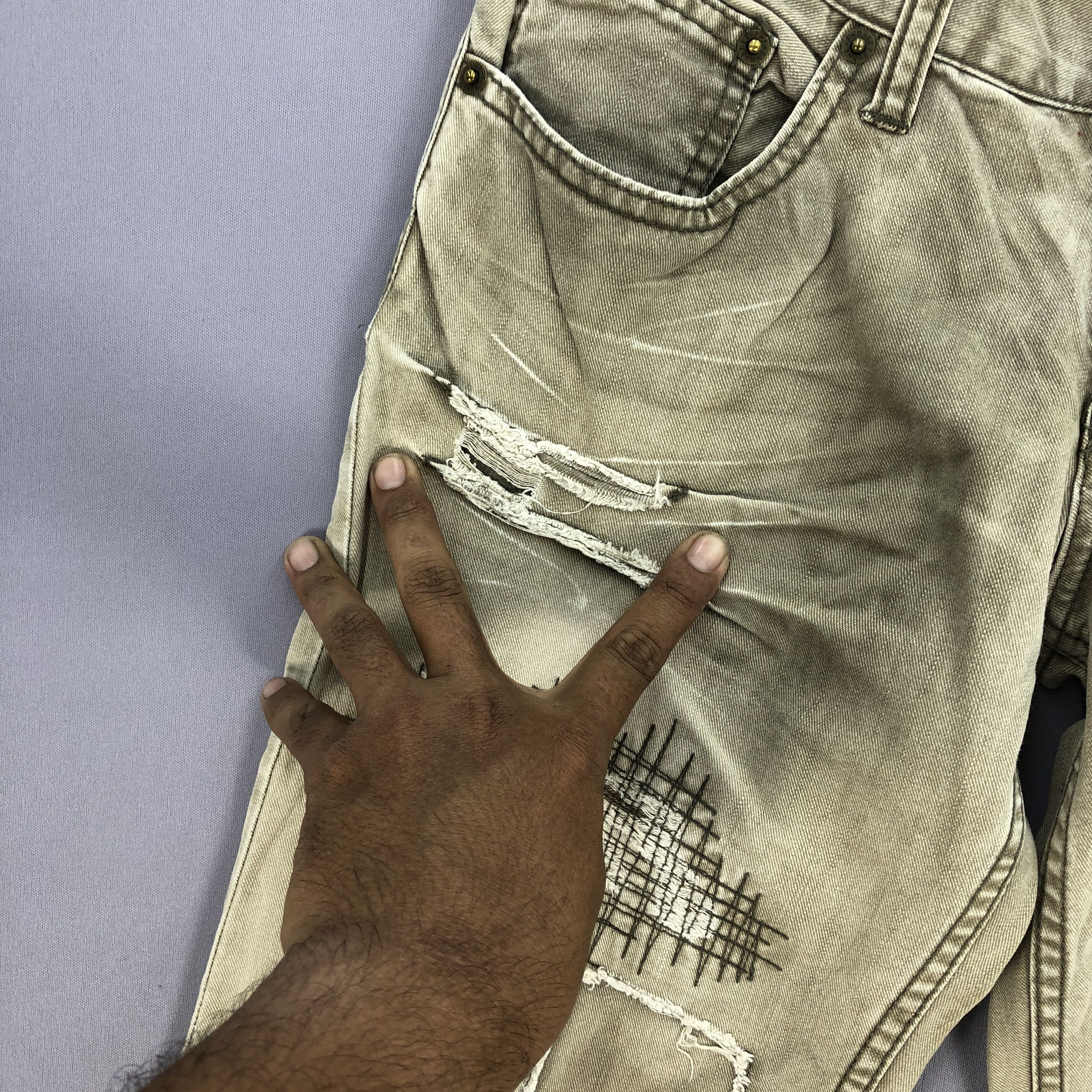 If Six Was Nine Vintage PPFM Distressed Jeans Japanese Denim Pants Size US 30 / EU 46 - 8 Thumbnail