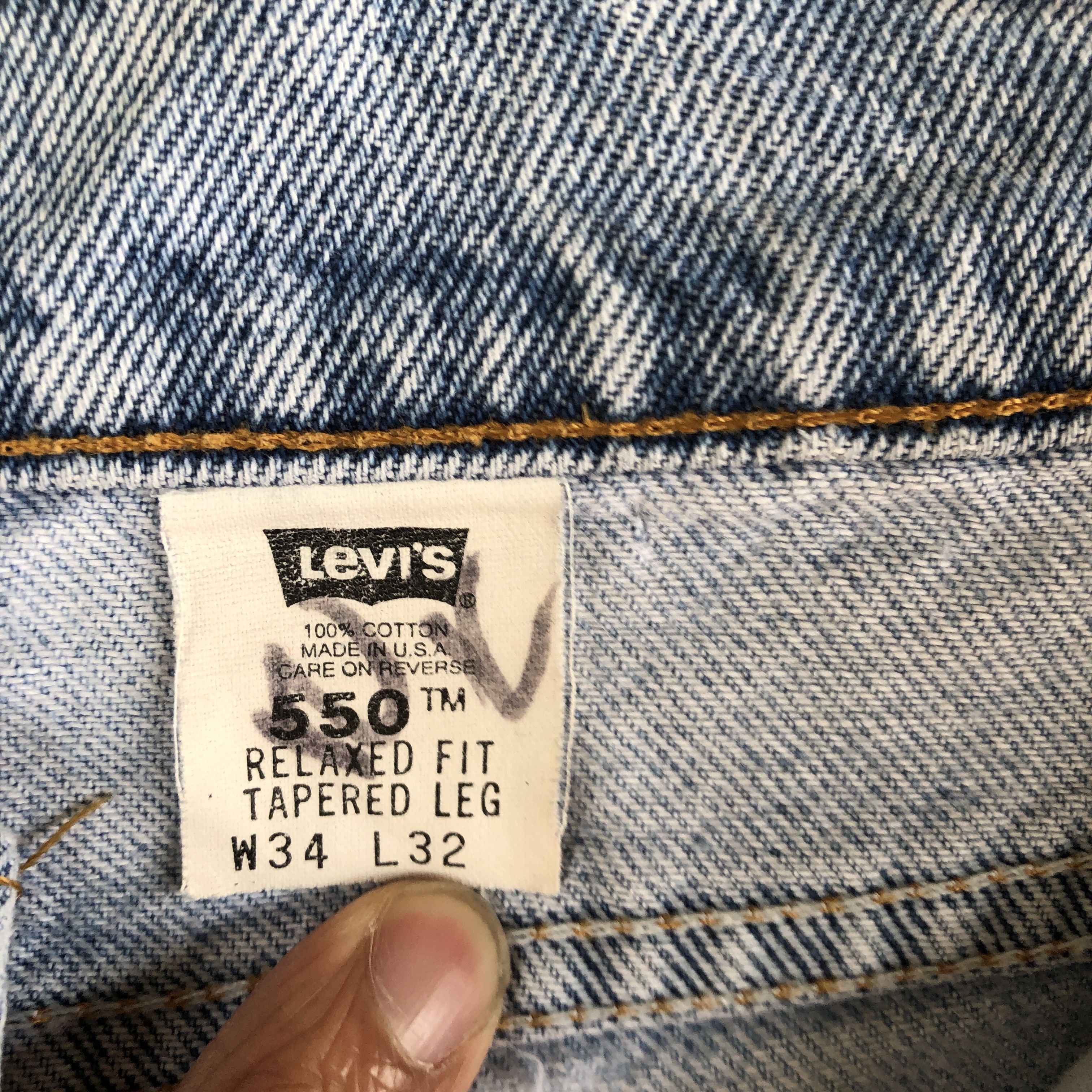 Levi's Vintage Levi's Orange Tab Jeans Levis 550 Faded Blue Denim Size US 32 / EU 48 - 9 Thumbnail
