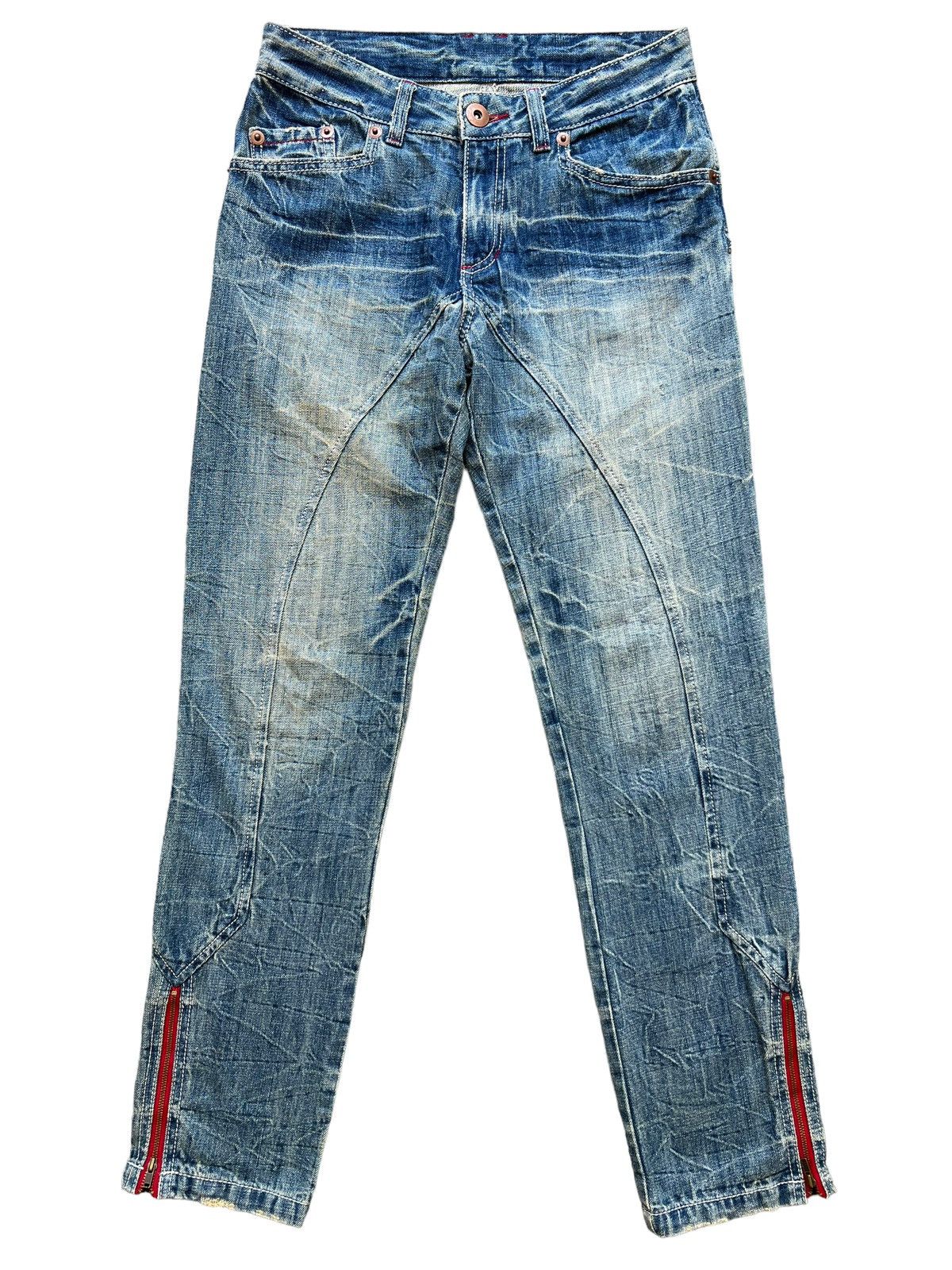 Beauty Beast × Japanese Brand Vintage Distressed Denim Ripped Rusty Skinny Jeans 30 Size 30" / US 8 / IT 44 - 2 Thumbnail