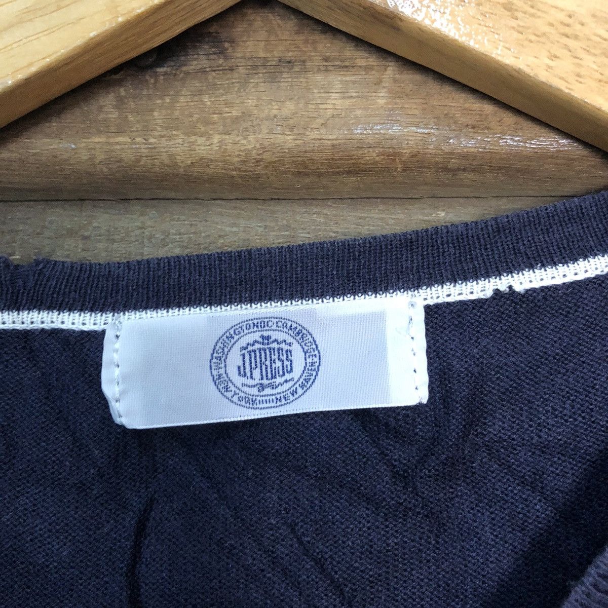 J. Press J Press Dark Blue Patterned Cardigans #7232 Size S / US 4 / IT 40 - 7 Thumbnail