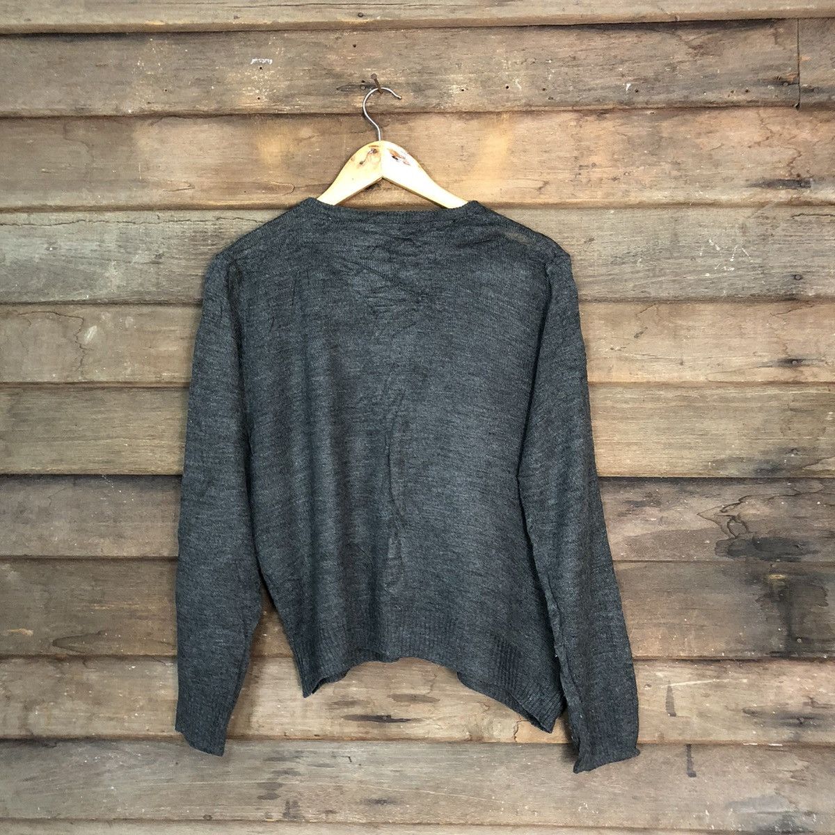 Japanese Brand Maca Grey Patterned Cardigans vintage japan #7227 Size L / US 10 / IT 46 - 11 Thumbnail