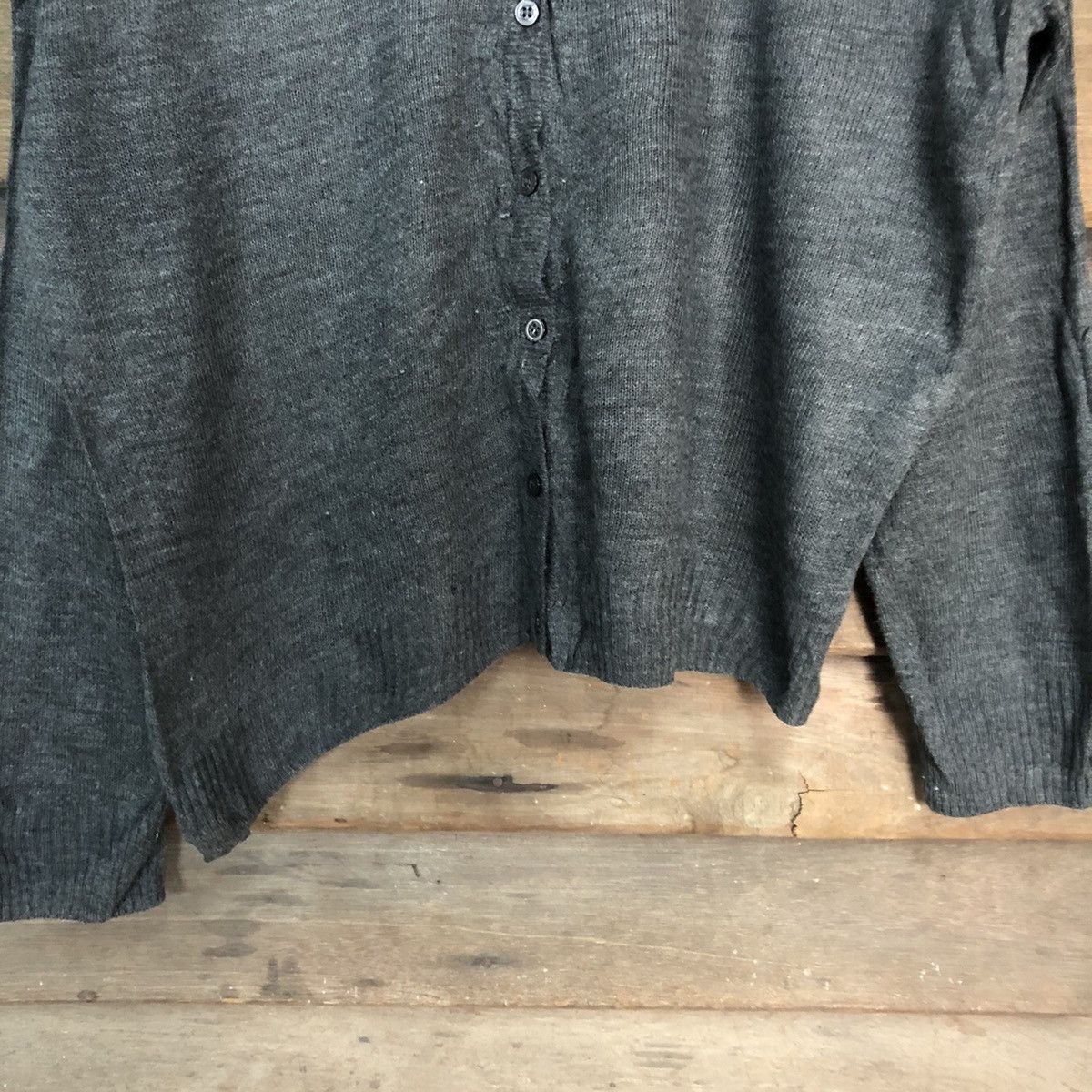 Japanese Brand Maca Grey Patterned Cardigans vintage japan #7227 Size L / US 10 / IT 46 - 6 Thumbnail