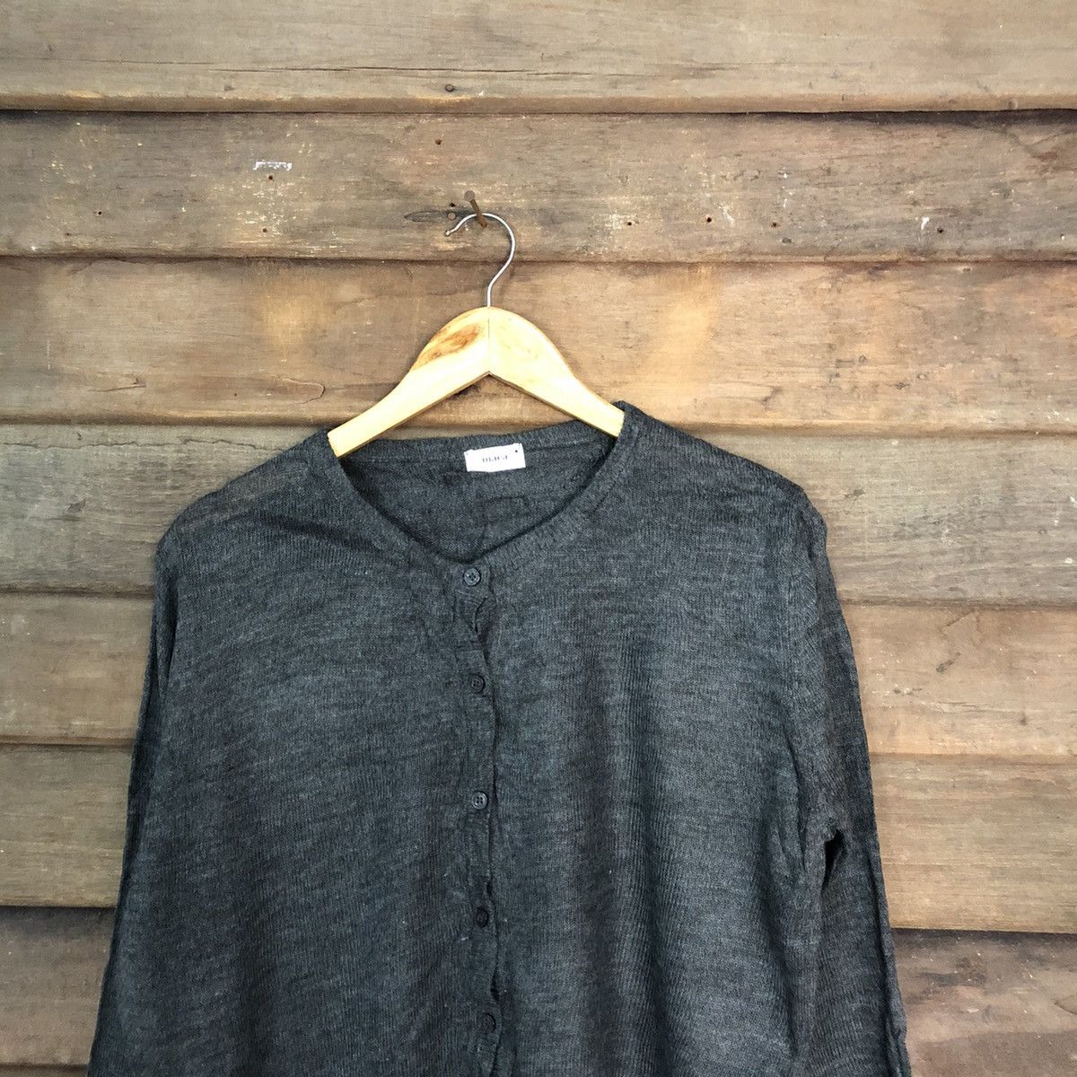 Japanese Brand Maca Grey Patterned Cardigans vintage japan #7227 Size L / US 10 / IT 46 - 2 Thumbnail