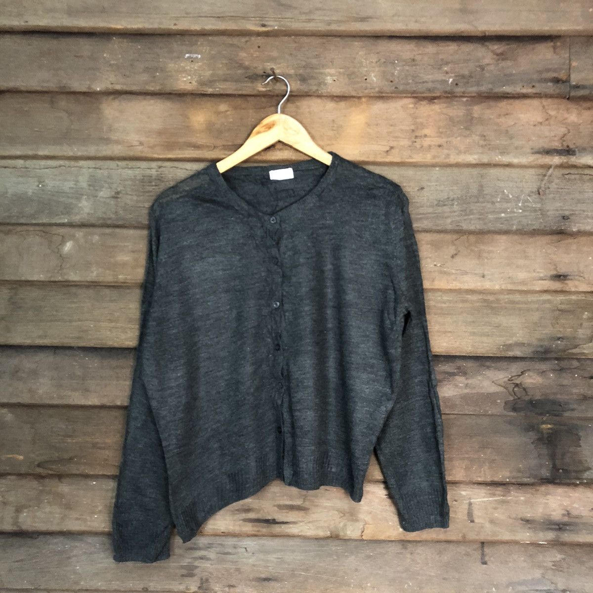 Japanese Brand Maca Grey Patterned Cardigans vintage japan #7227 Size L / US 10 / IT 46 - 1 Thumbnail