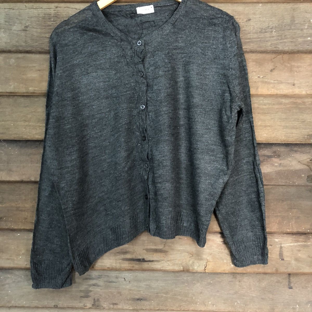 Japanese Brand Maca Grey Patterned Cardigans vintage japan #7227 Size L / US 10 / IT 46 - 3 Thumbnail