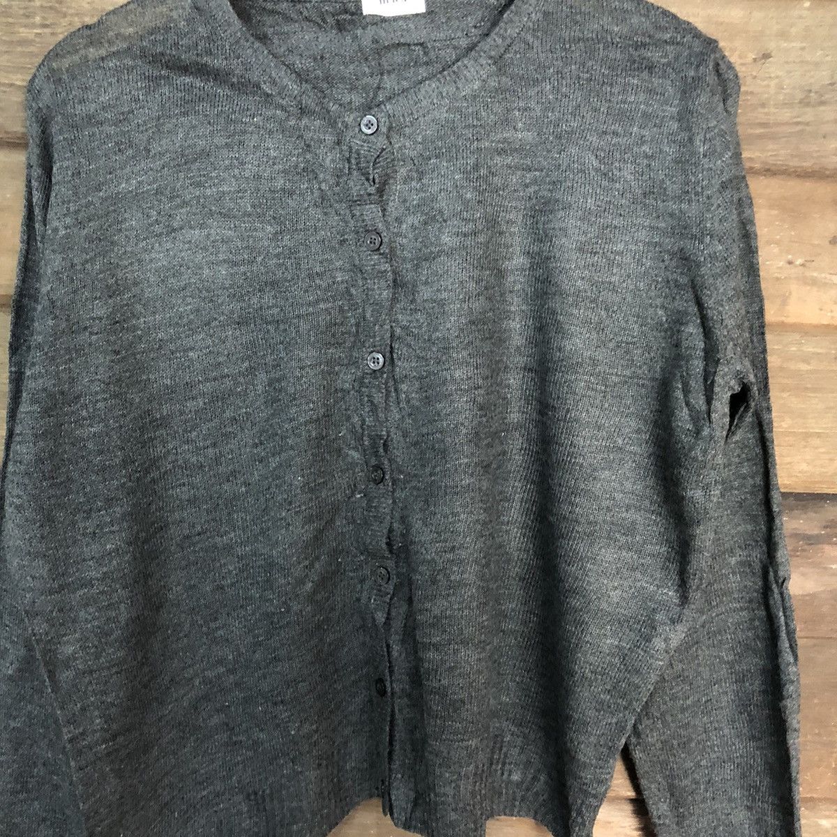 Japanese Brand Maca Grey Patterned Cardigans vintage japan #7227 Size L / US 10 / IT 46 - 5 Thumbnail
