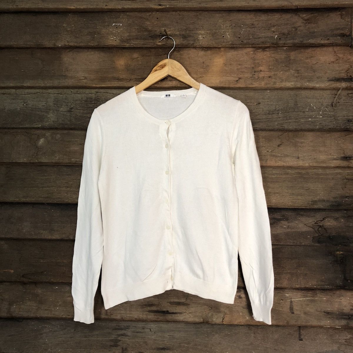 Uniqlo Uniqlo White Patterned Cardigans knitwear vintage #7226 Size M / US 6-8 / IT 42-44 - 1 Thumbnail
