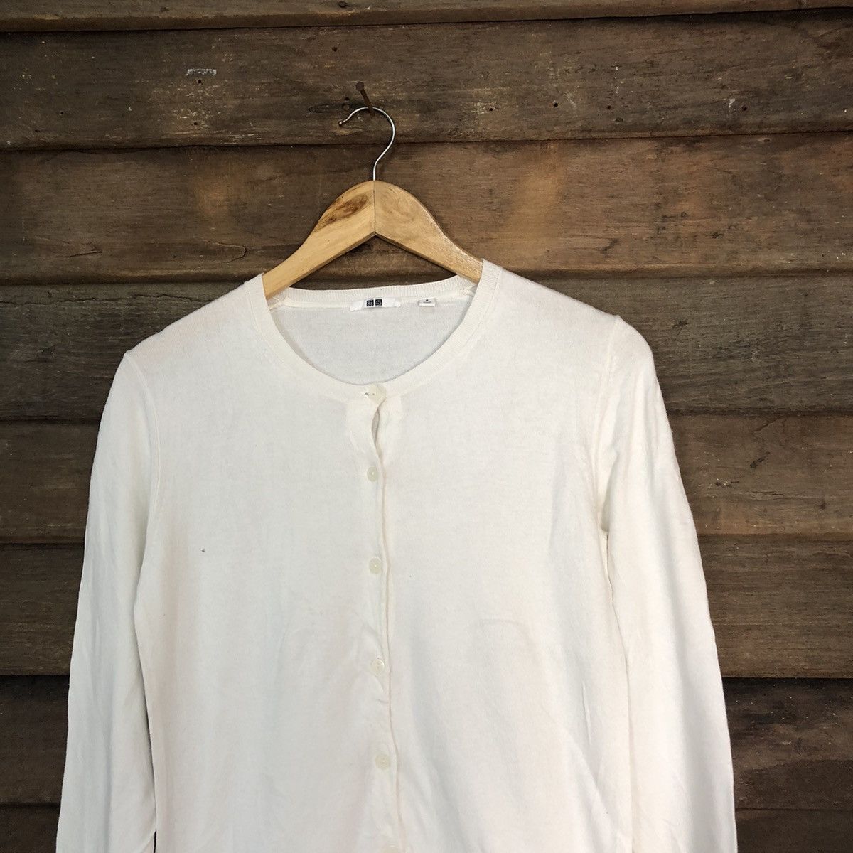 Uniqlo Uniqlo White Patterned Cardigans knitwear vintage #7226 Size M / US 6-8 / IT 42-44 - 2 Thumbnail