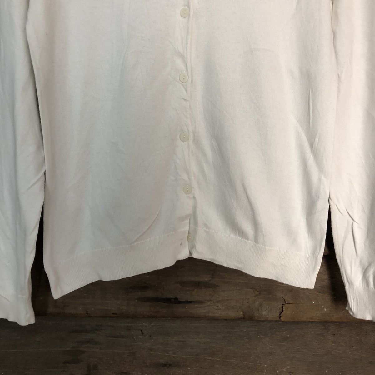 Uniqlo Uniqlo White Patterned Cardigans knitwear vintage #7226 Size M / US 6-8 / IT 42-44 - 6 Thumbnail