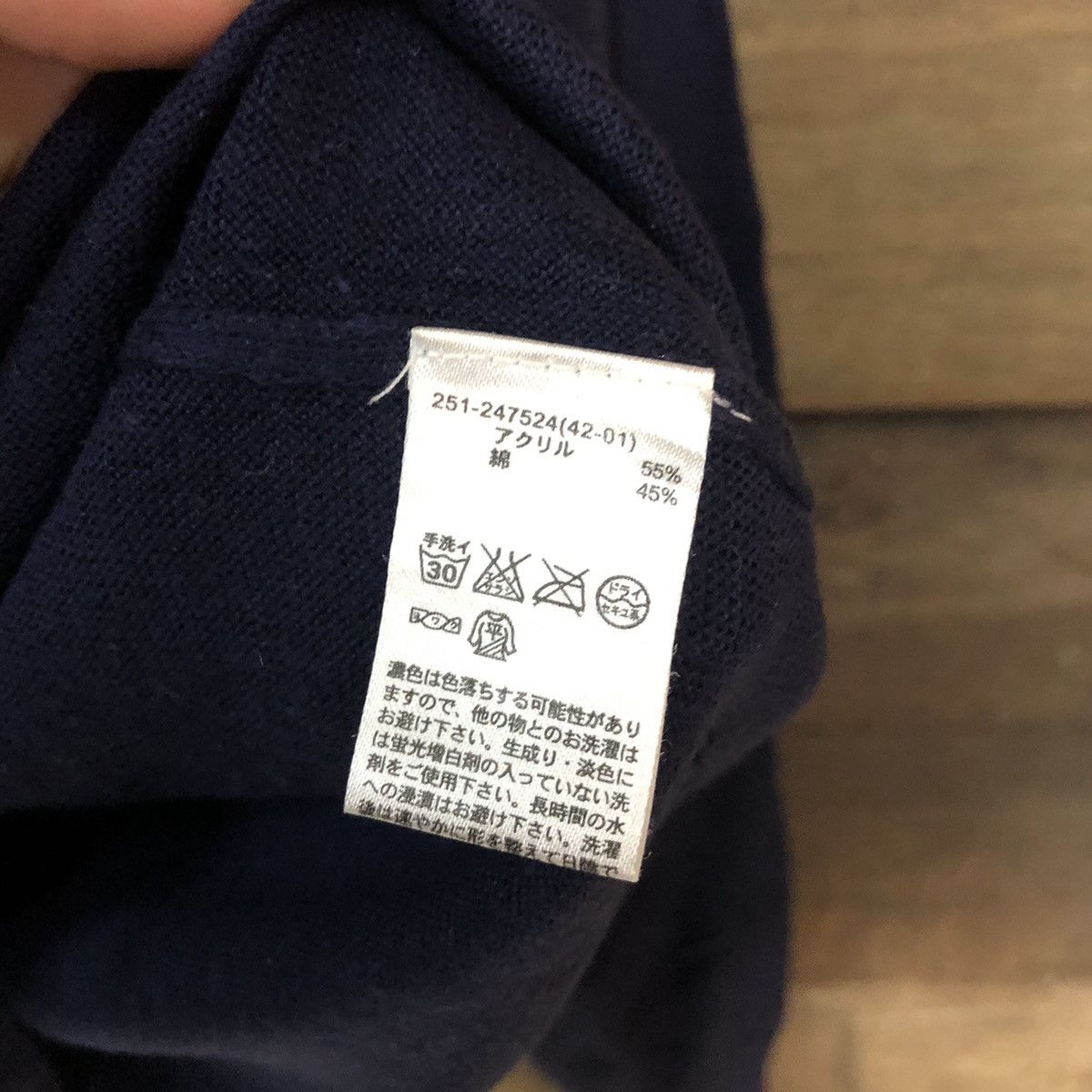 GU GU Dark Blue Cardigan knitwear vintage japan #7225 Size M / US 6-8 / IT 42-44 - 8 Thumbnail