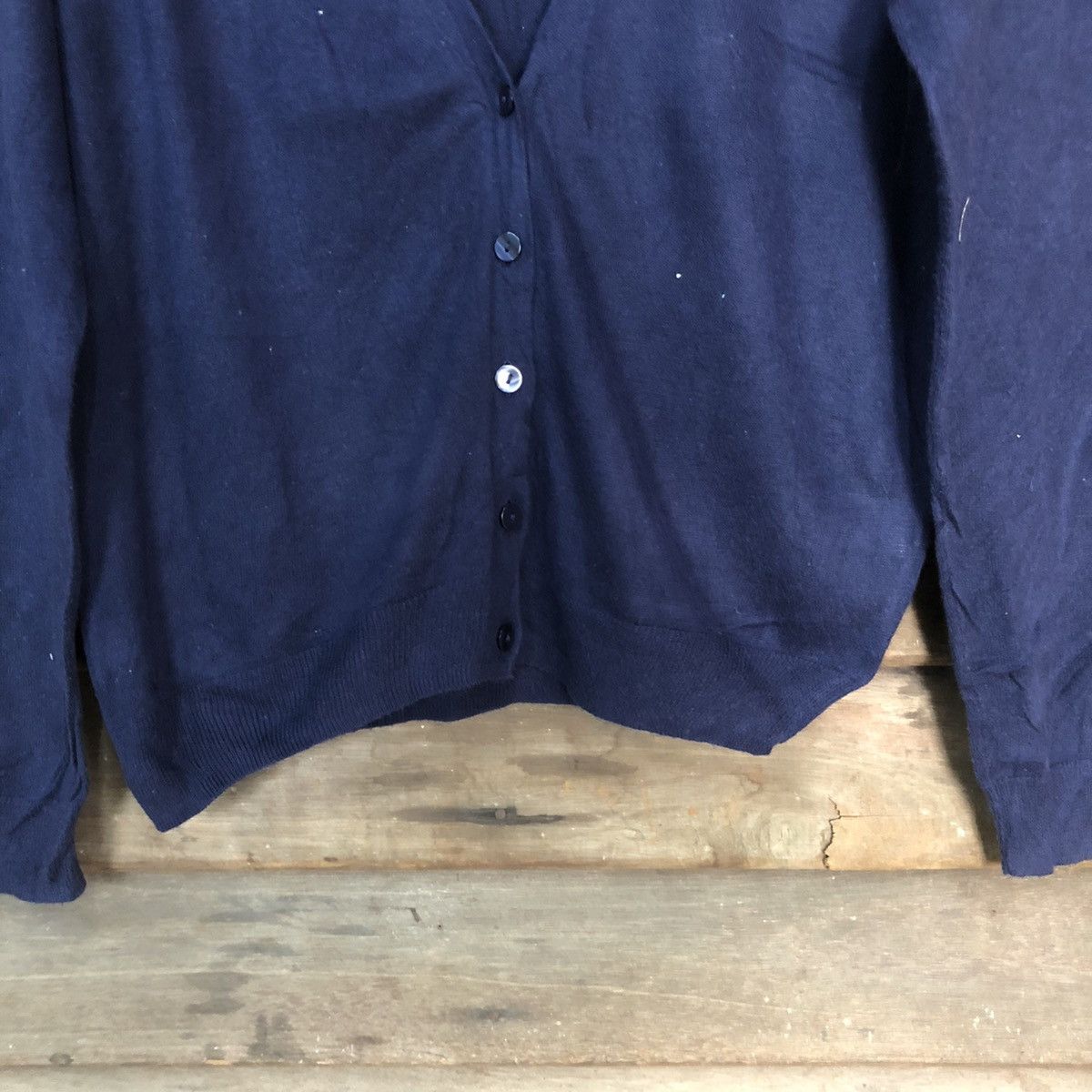 GU GU Dark Blue Cardigan knitwear vintage japan #7225 Size M / US 6-8 / IT 42-44 - 6 Thumbnail