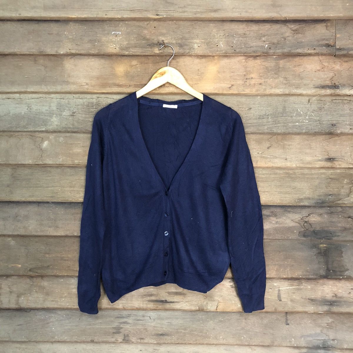 GU Dark Blue Cardigan knitwear vintage japan #7225