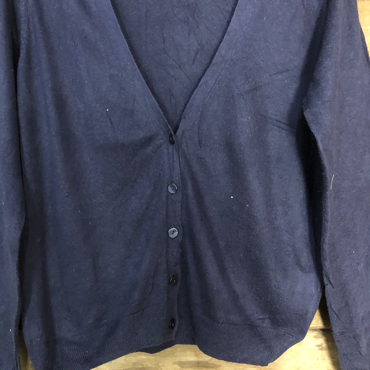 GU GU Dark Blue Cardigan knitwear vintage japan #7225 Size M / US 6-8 / IT 42-44 - 5 Thumbnail