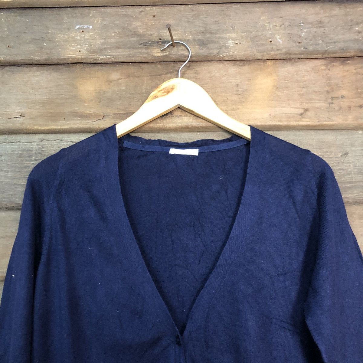 GU GU Dark Blue Cardigan knitwear vintage japan #7225 Size M / US 6-8 / IT 42-44 - 4 Thumbnail