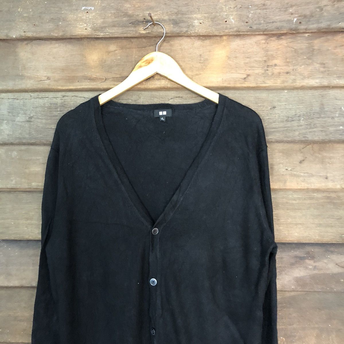 Uniqlo Uniqlo Black Cardigan knitwear japan vintage #7223 Size XL / US 12-14 / IT 48-50 - 2 Thumbnail