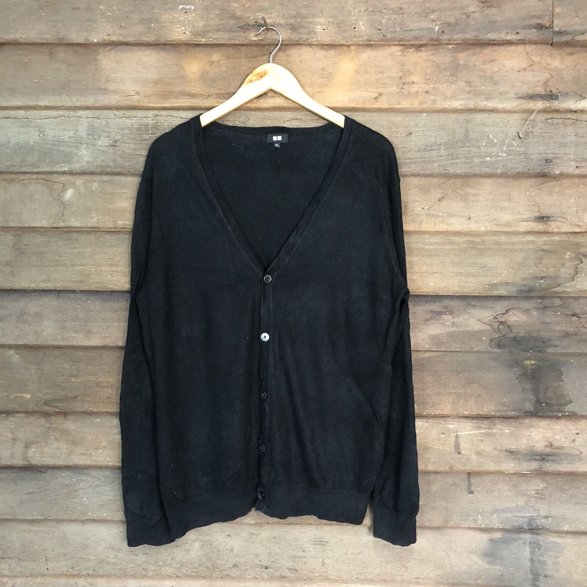 Uniqlo Uniqlo Black Cardigan knitwear japan vintage #7223 Size XL / US 12-14 / IT 48-50 - 1 Thumbnail
