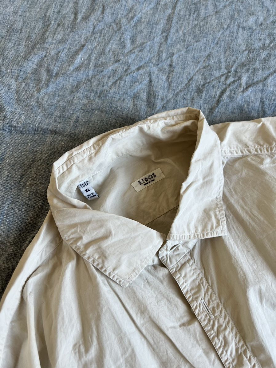 Eidos Napoli Silky Cotton Ecru Utility Work Shirt Size US L / EU 52-54 / 3 - 6 Thumbnail