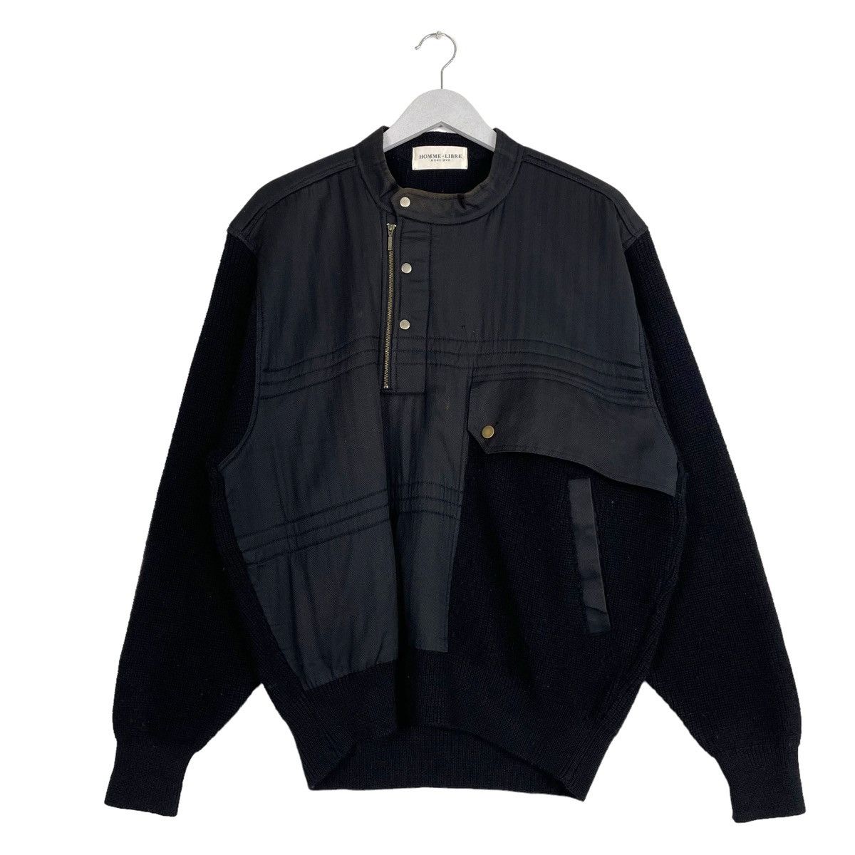 Japanese Brand × Selected Homme × Vintage 💥HOMME LIBRE KNIT SLEEVE ISSEY MIYAKE INSPIRED JUMPER Size US M / EU 48-50 / 2 - 1 Thumbnail
