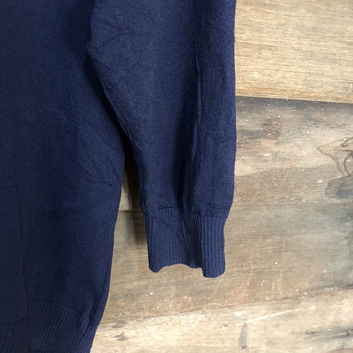 Japanese Brand Cinema Club Dark Blue Patterned Cardigans #7244 Size M / US 6-8 / IT 42-44 - 11 Thumbnail