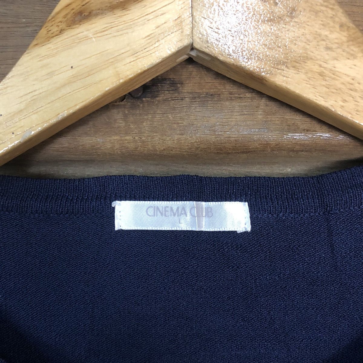 Japanese Brand Cinema Club Dark Blue Patterned Cardigans #7244 Size M / US 6-8 / IT 42-44 - 7 Thumbnail
