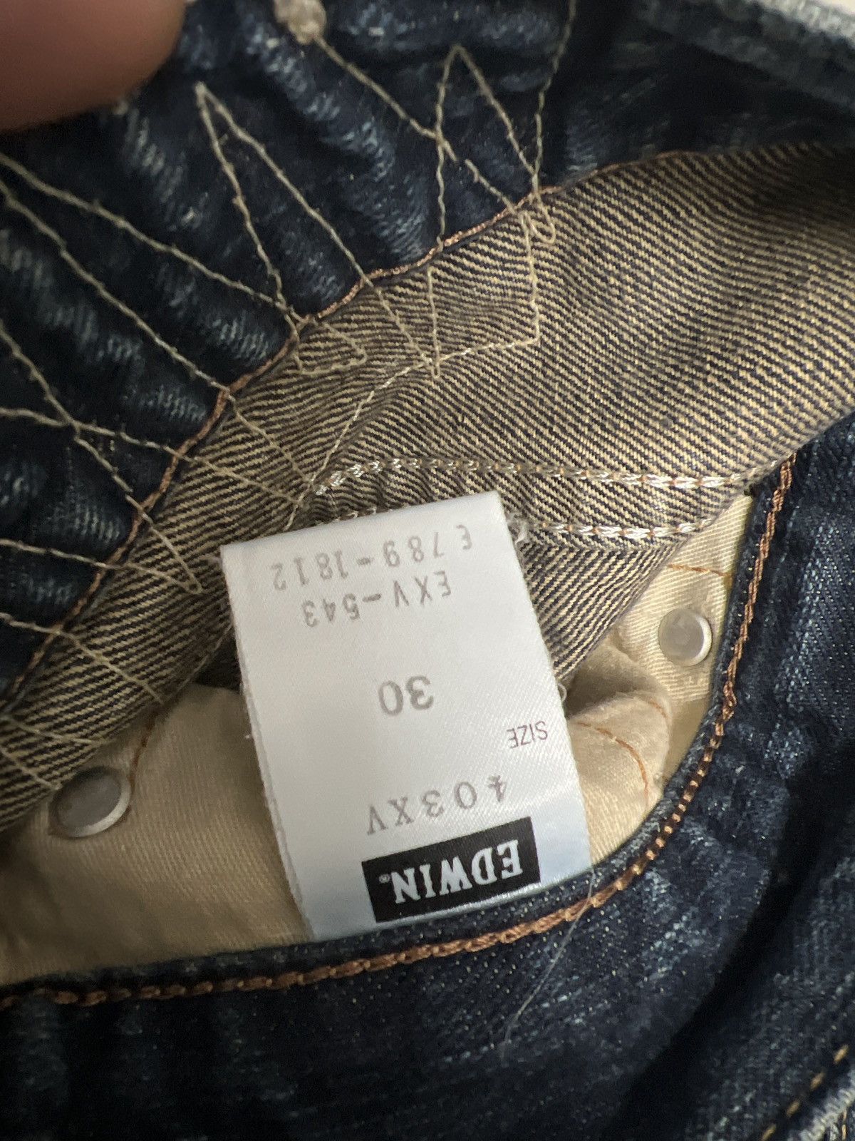 Edwin Vintage Edwin XV Patch Work Jeans Distressed Jeans 34x30 Size US 34 / EU 50 - 10 Thumbnail