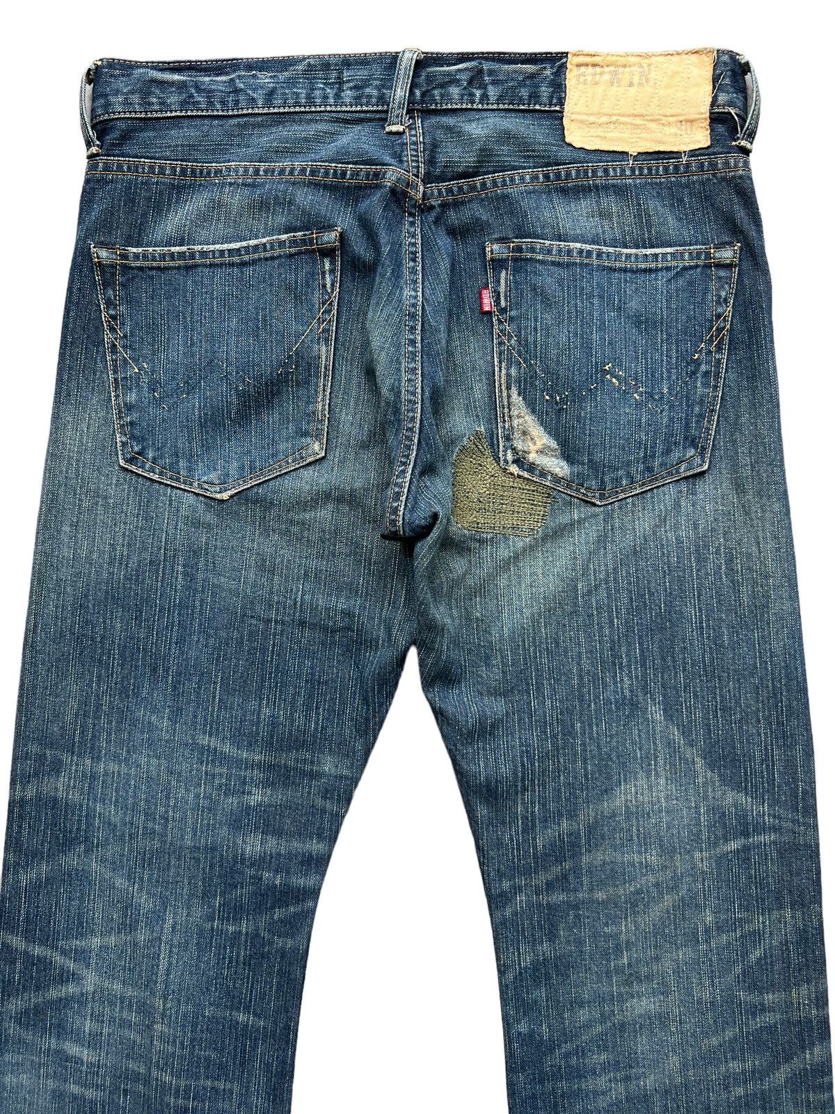 Edwin Vintage Edwin XV Patch Work Jeans Distressed Jeans 34x30 Size US 34 / EU 50 - 7 Thumbnail