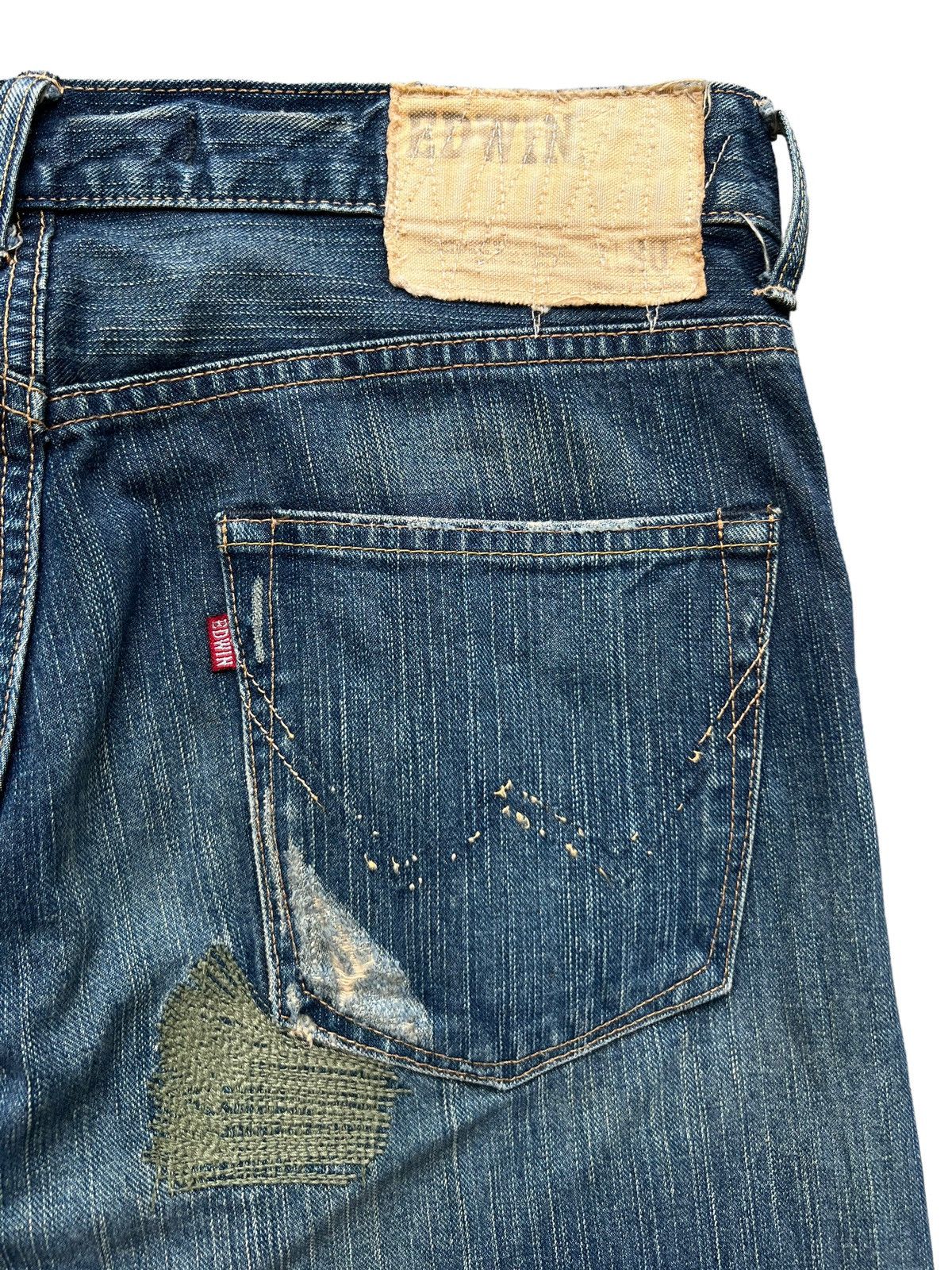 Edwin Vintage Edwin XV Patch Work Jeans Distressed Jeans 34x30 Size US 34 / EU 50 - 9 Thumbnail