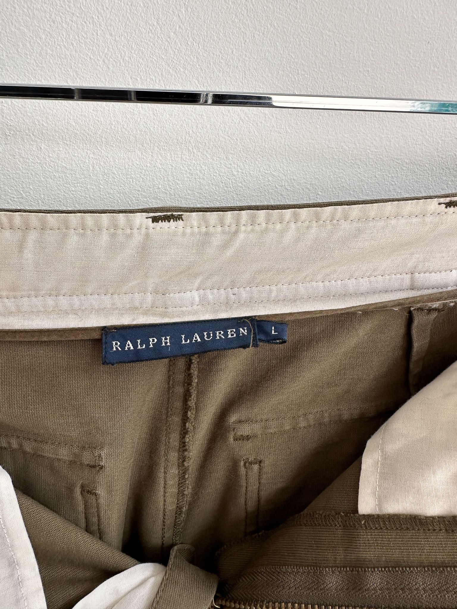 Ralph Lauren Vintage Ralph Lauren Khaki Cropped Pants Trousers Size 32" / US 10 / IT 46 - 4 Thumbnail