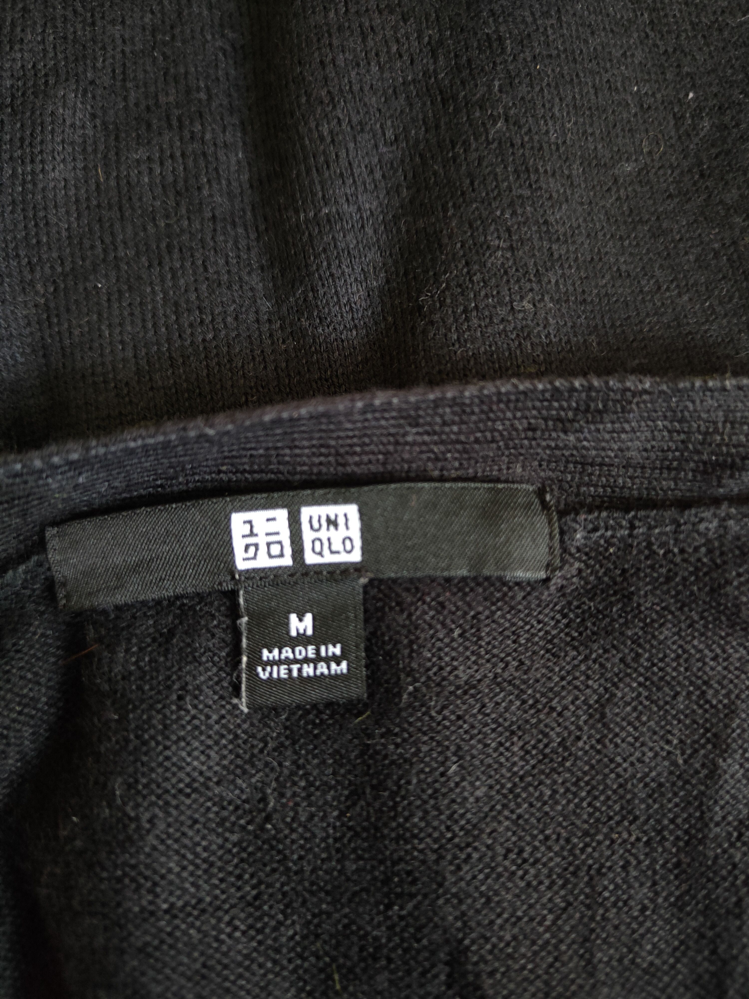 Japanese Brand × Uniqlo Uniqlo japan vintage Black Faded Knitwear Cardigan #S1050 Size M / US 6-8 / IT 42-44 - 11 Thumbnail